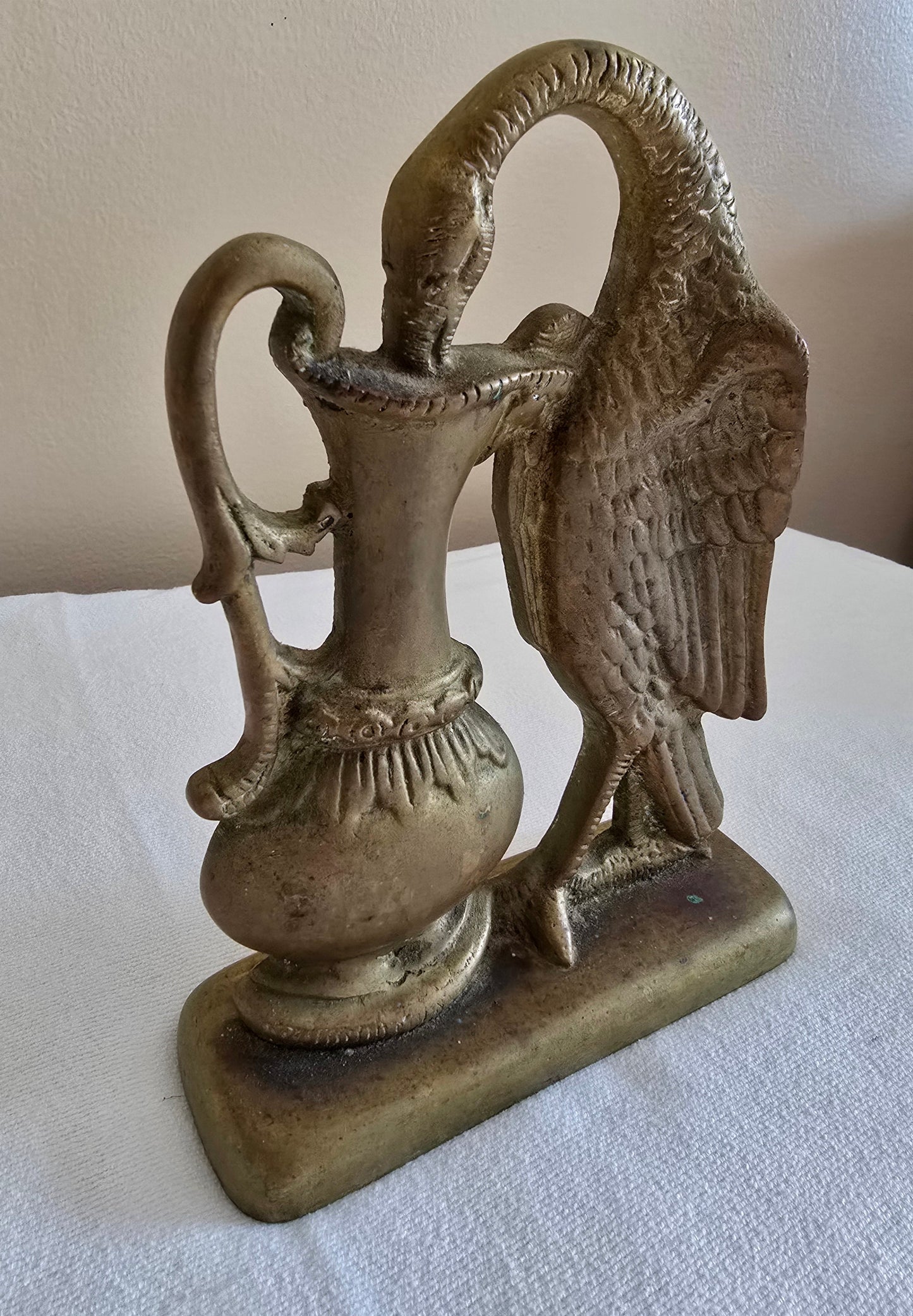 Antique Rare 19th Century Brass Ho-Ho Bird Doorstop