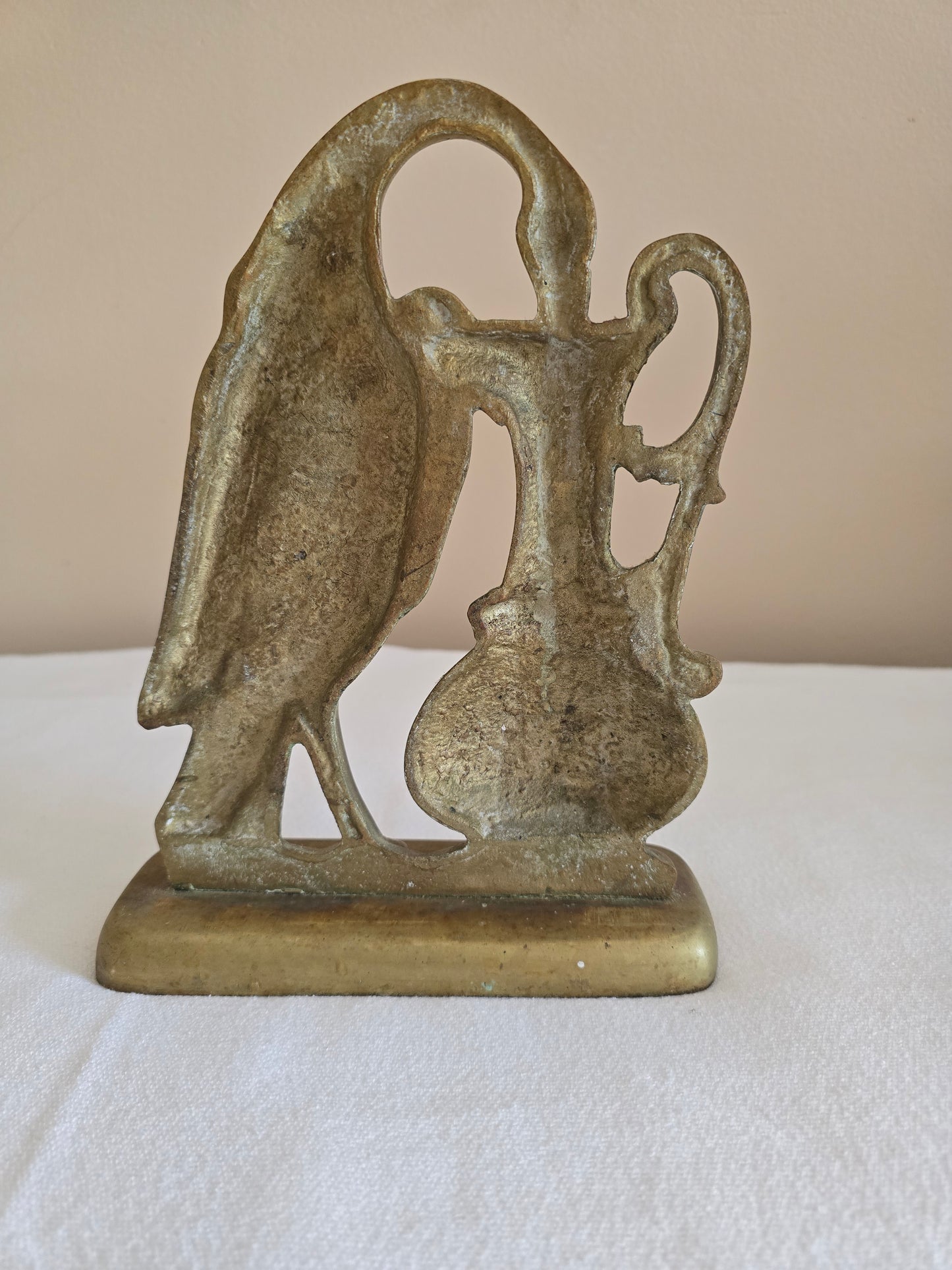 Antique Rare 19th Century Brass Ho-Ho Bird Doorstop