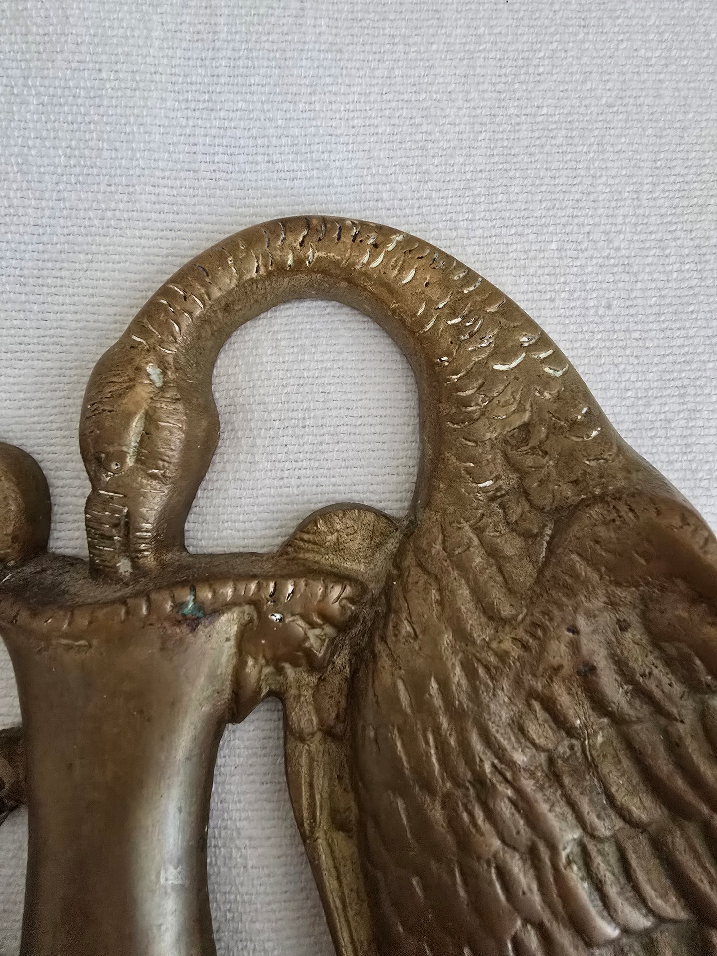 Antique Rare 19th Century Brass Ho-Ho Bird Doorstop