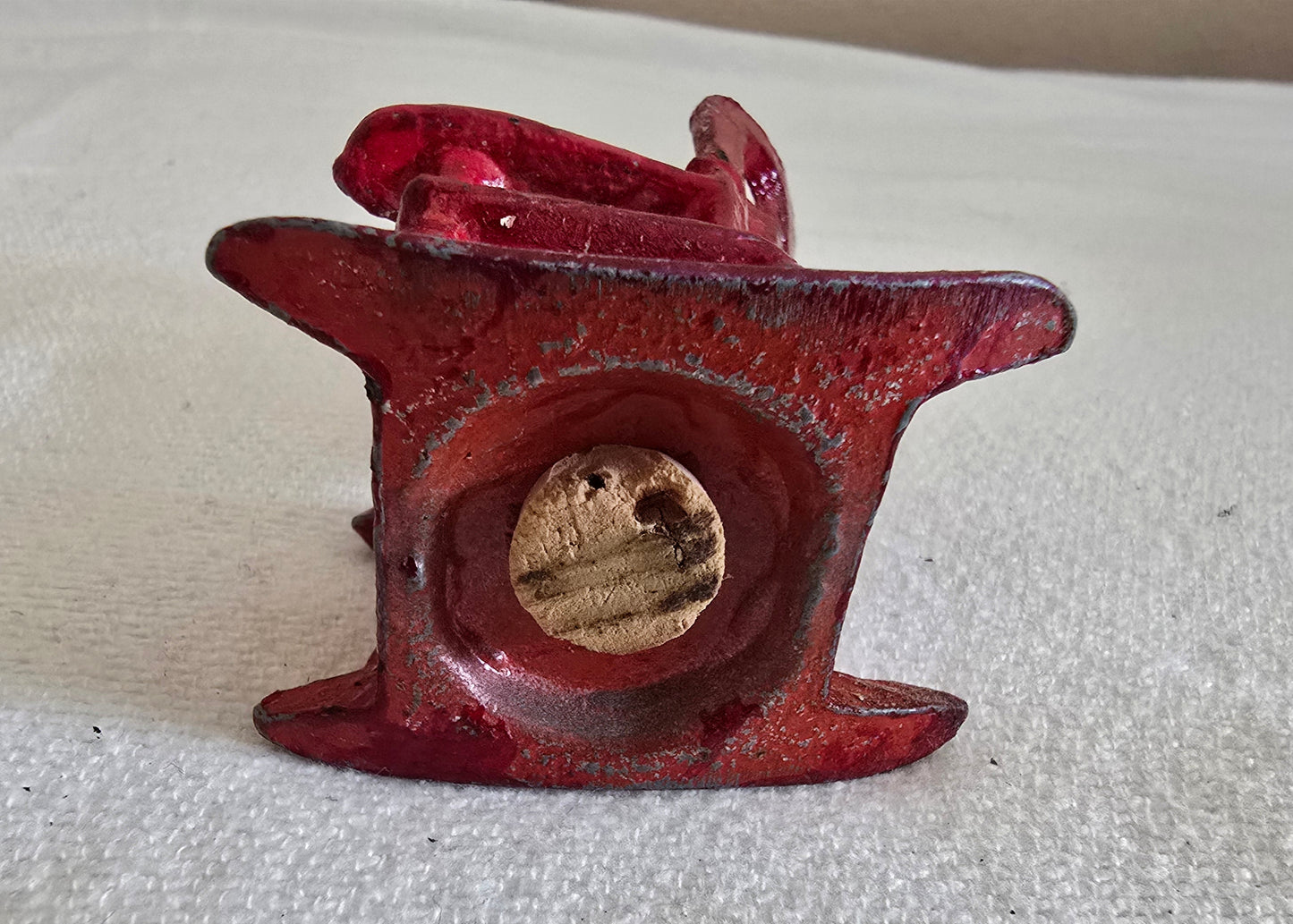 Vintage Cast Iron Amish Woman on Rocking Chair Salt and Pepper Shakers