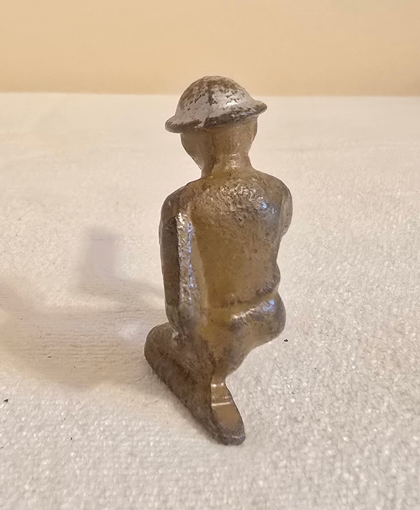 Vintage Manoil Barclay Lead Toy Soldier Kneeling with Machine Gun