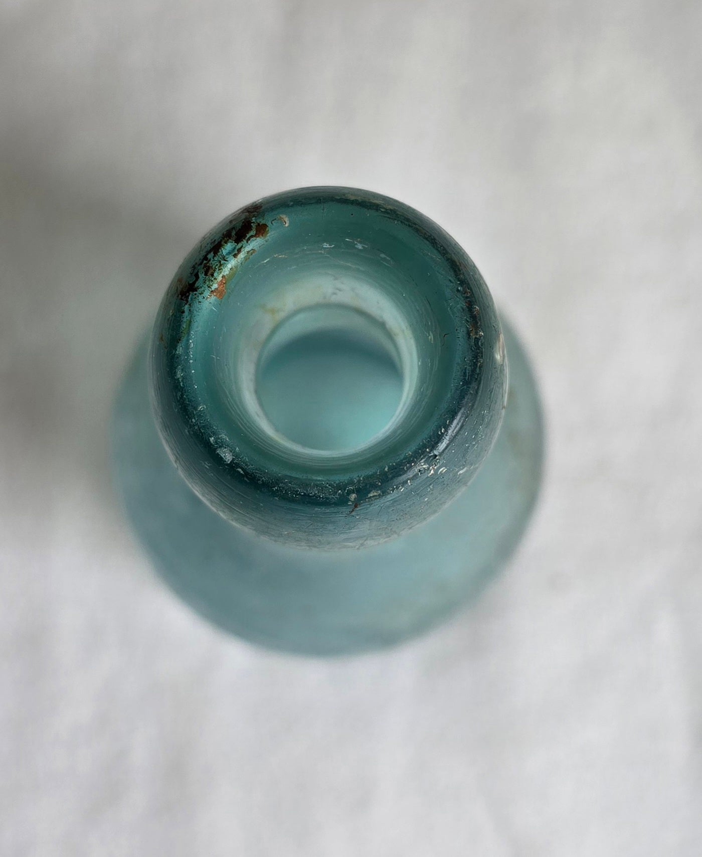 Rare Antique Voelker & Zeisler St Louis MO Missouri Blue Blob Top Soda Bottle