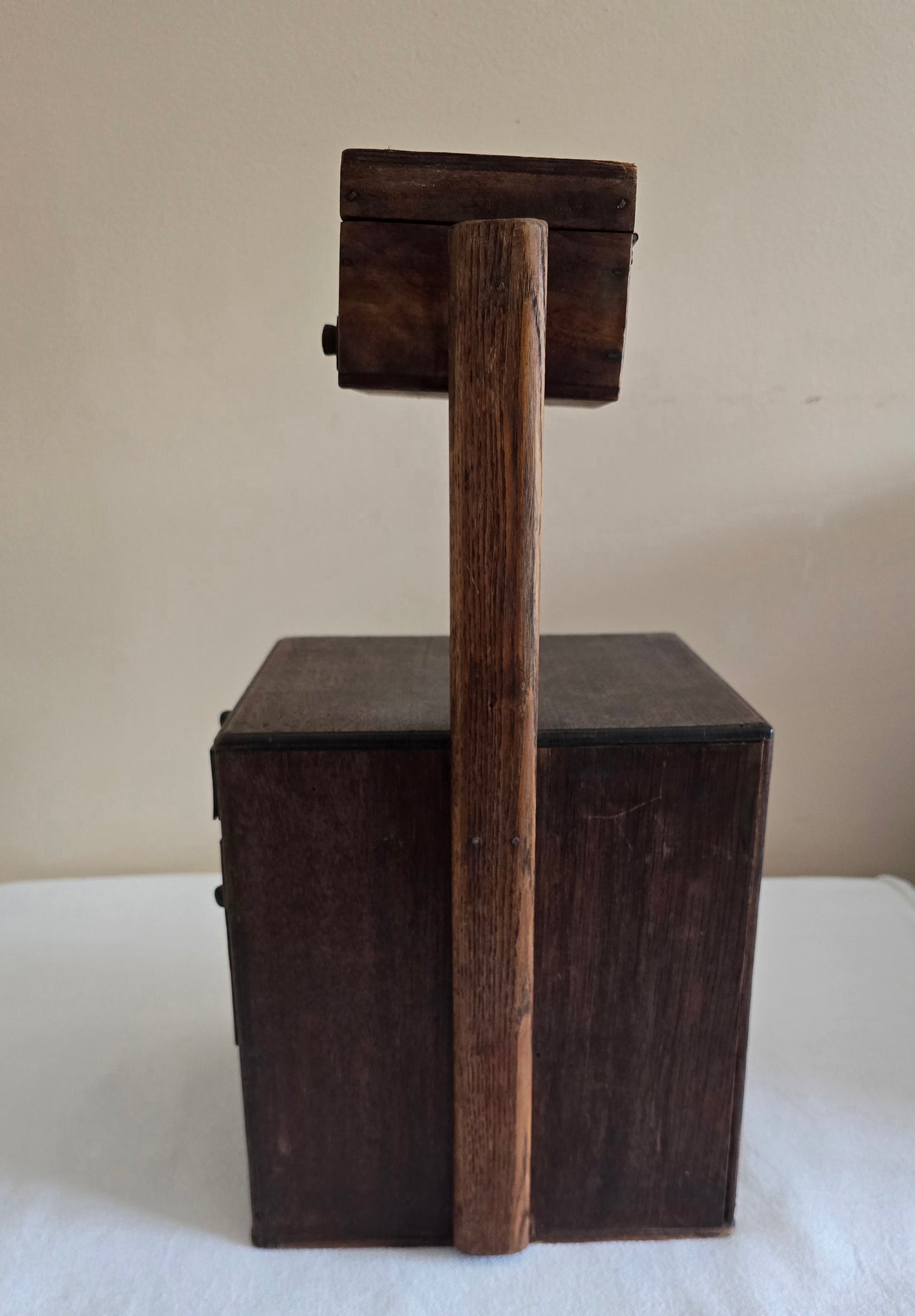 Vintage Japanese Tansu Sewing Cabinet Box Wood Storage Chest