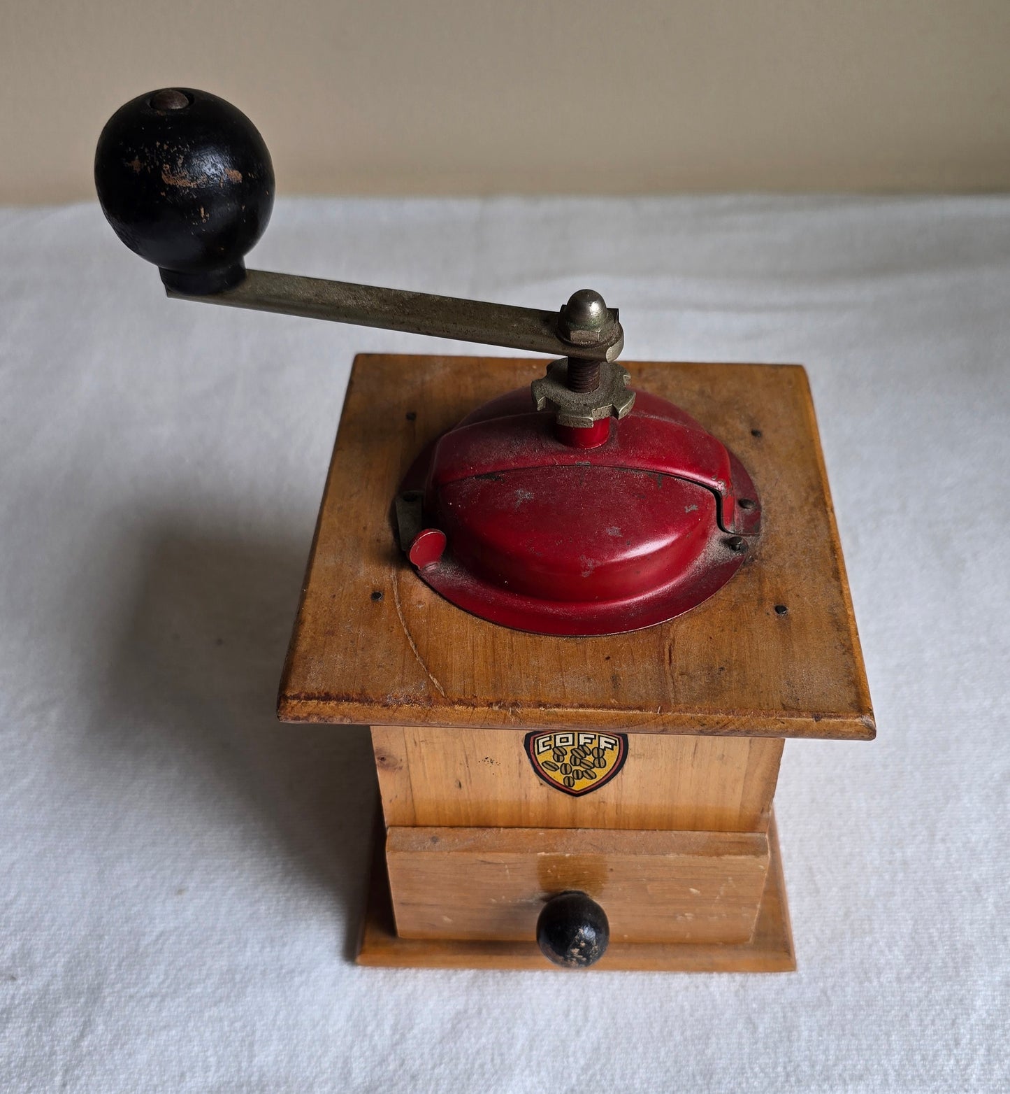 Vintage Rare Coff Wooden Manual Coffee Grinder 1960's Made in Italy