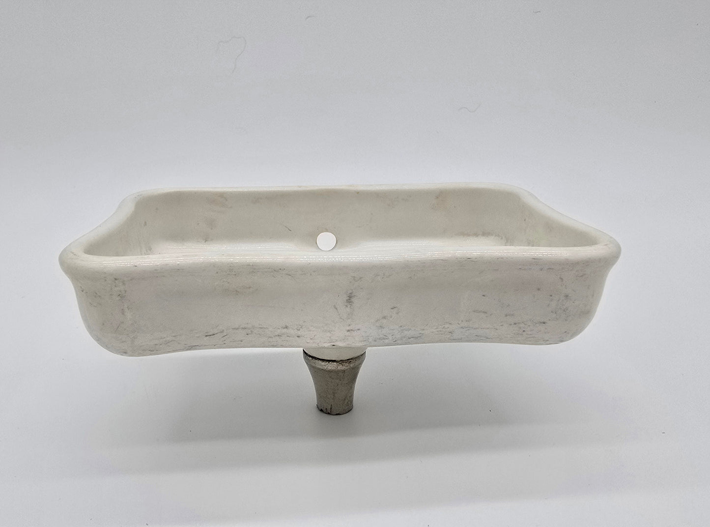 Antique Republic Porcelain White Soap Dish Holder