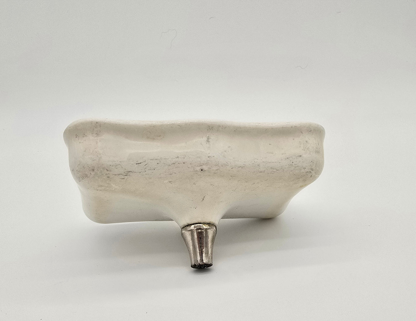 Antique Republic Porcelain White Soap Dish Holder