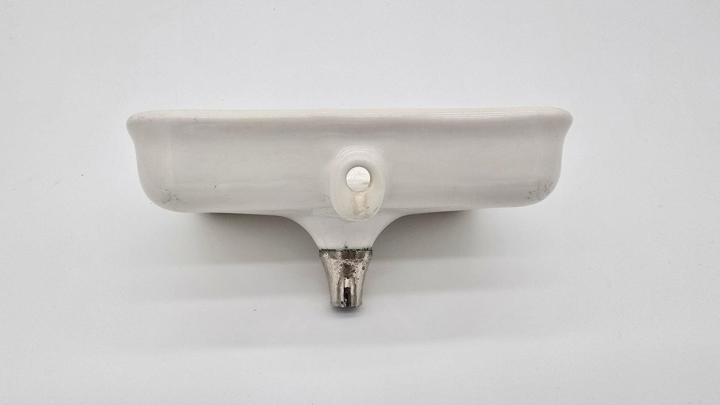 Antique Republic Porcelain White Soap Dish Holder