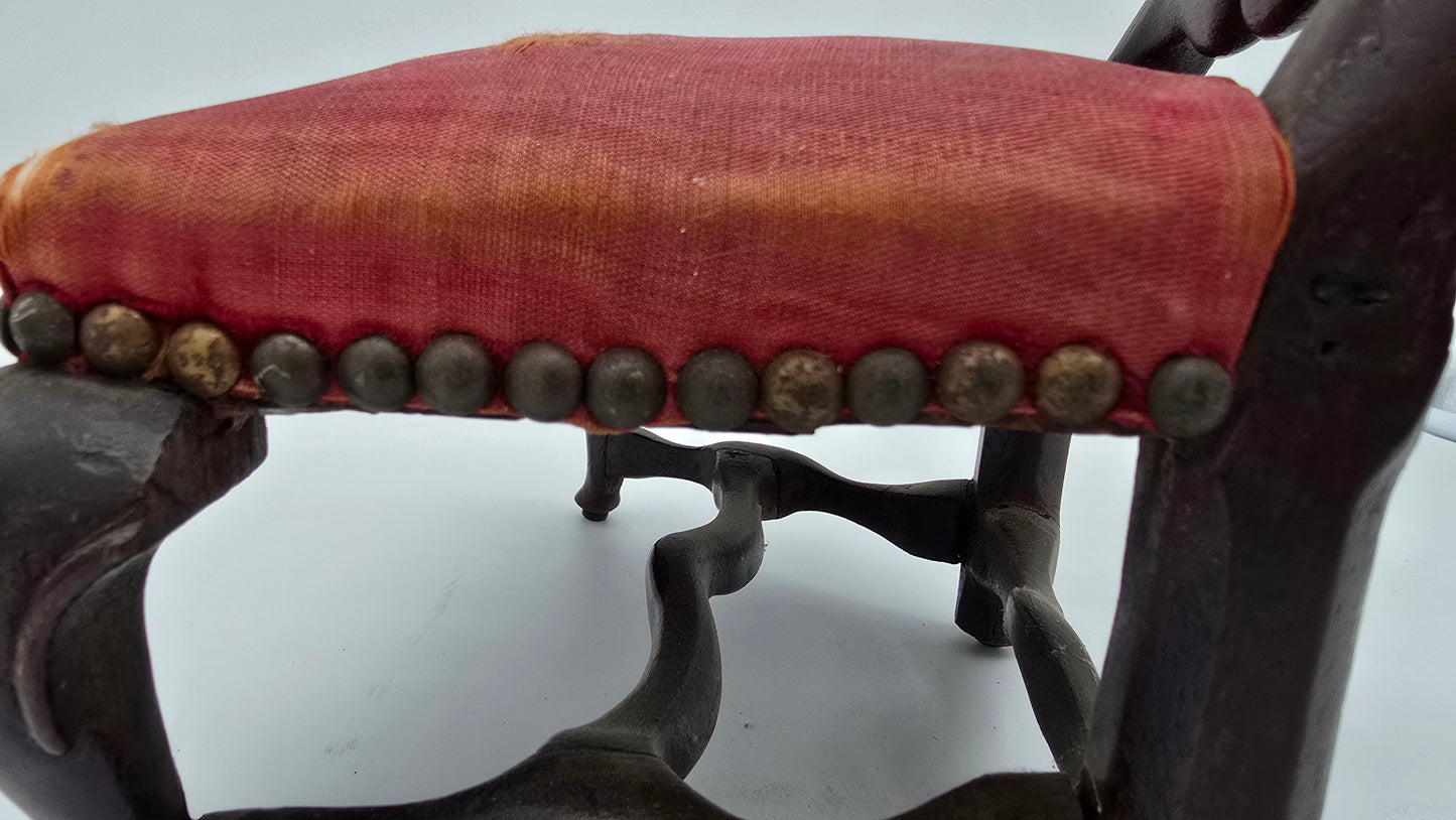 Antique Miniature Salesman Sample Baroque Queen Anne Side Chair