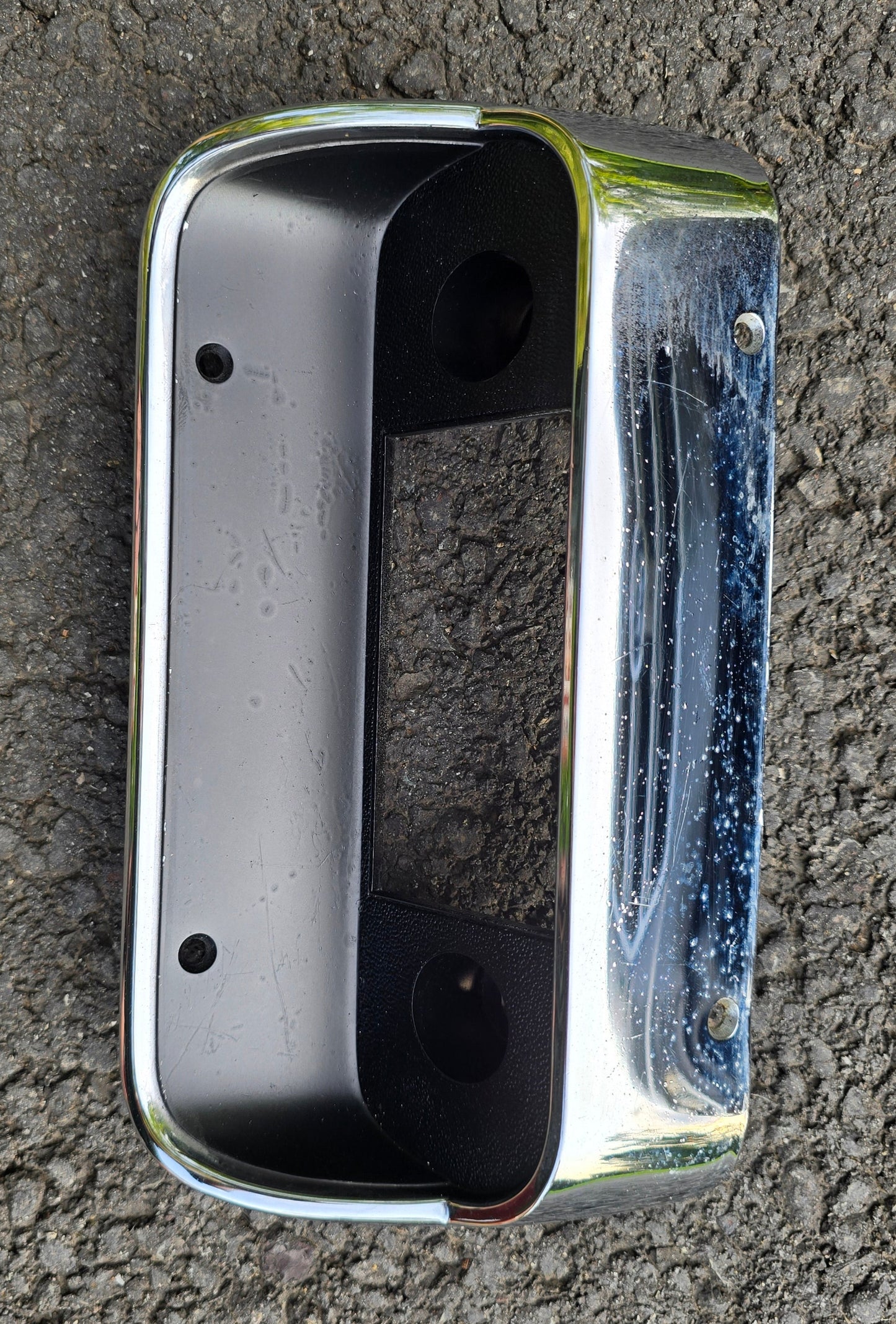 1967/68 Ford Mustang Radio Bezel Chrome And Black Part # C8ZZ-18842-A