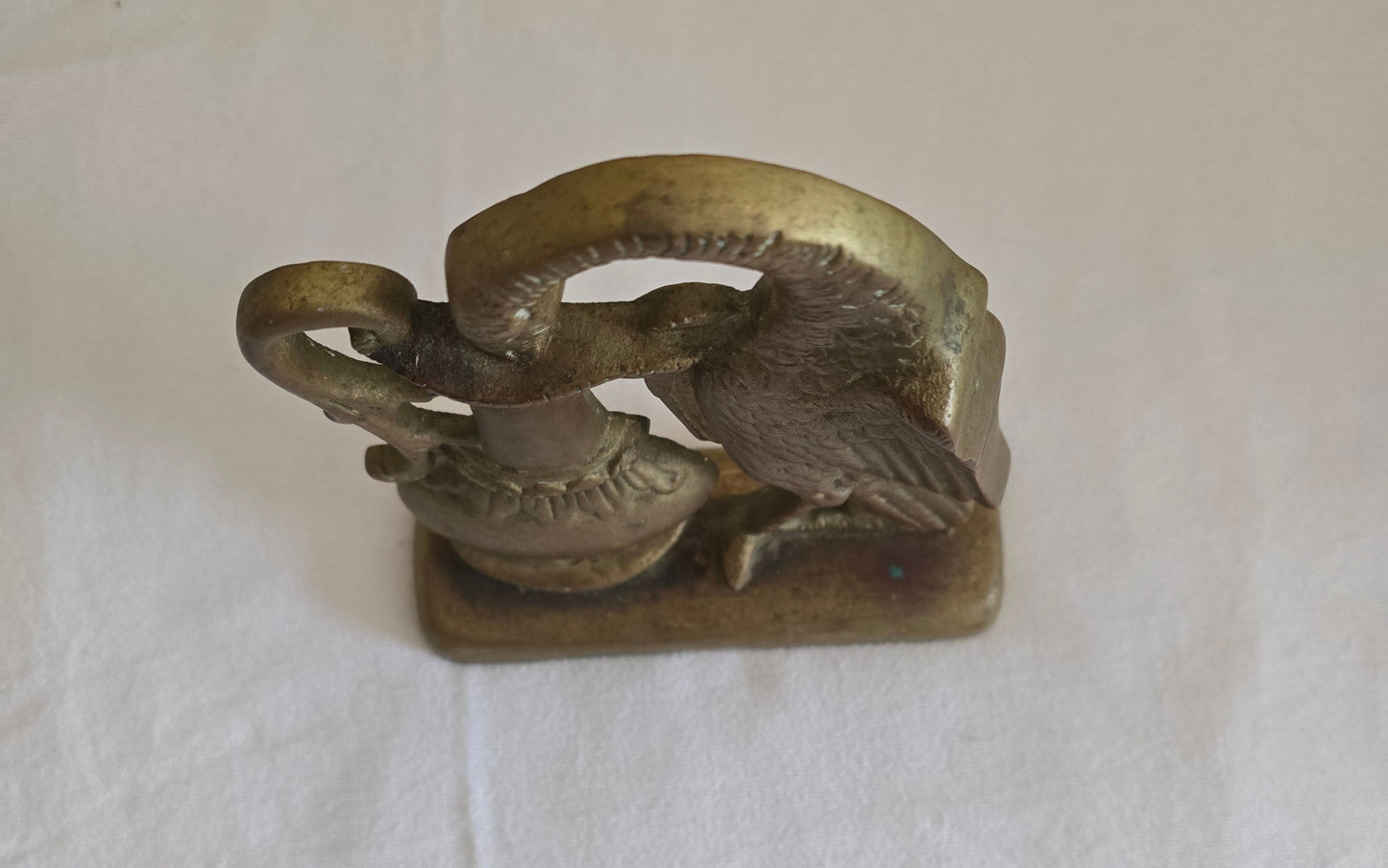 Antique Rare 19th Century Brass Ho-Ho Bird Doorstop
