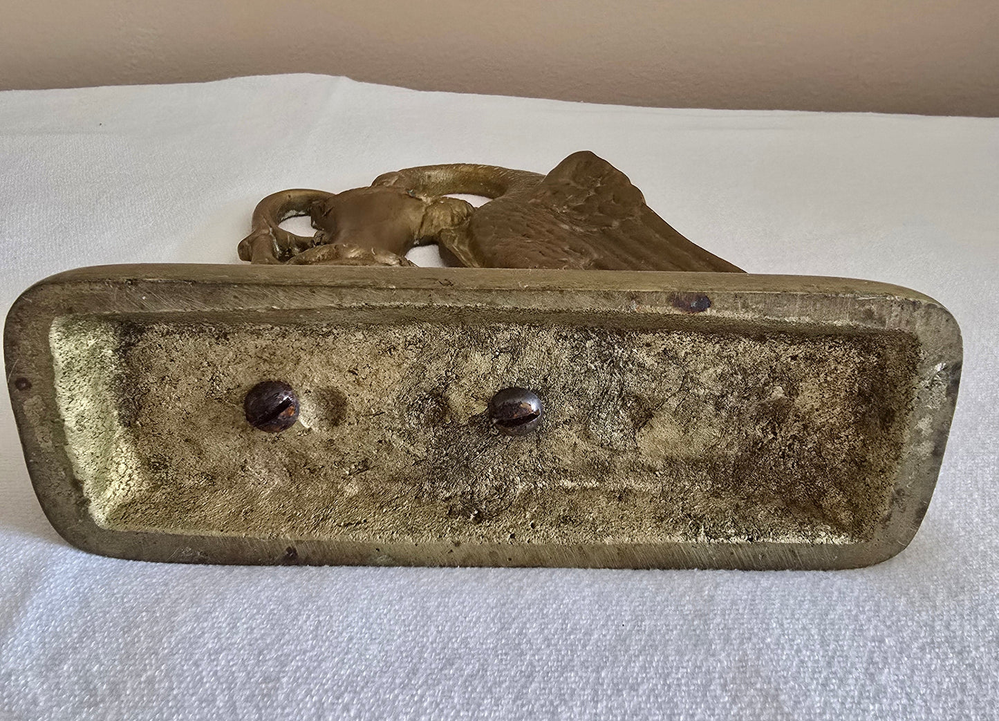 Antique Rare 19th Century Brass Ho-Ho Bird Doorstop