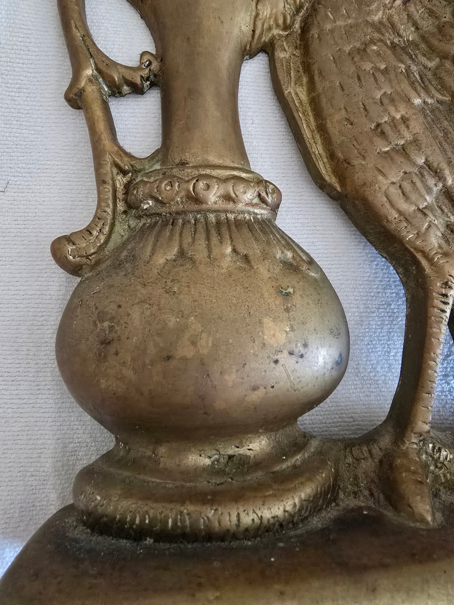 Antique Rare 19th Century Brass Ho-Ho Bird Doorstop