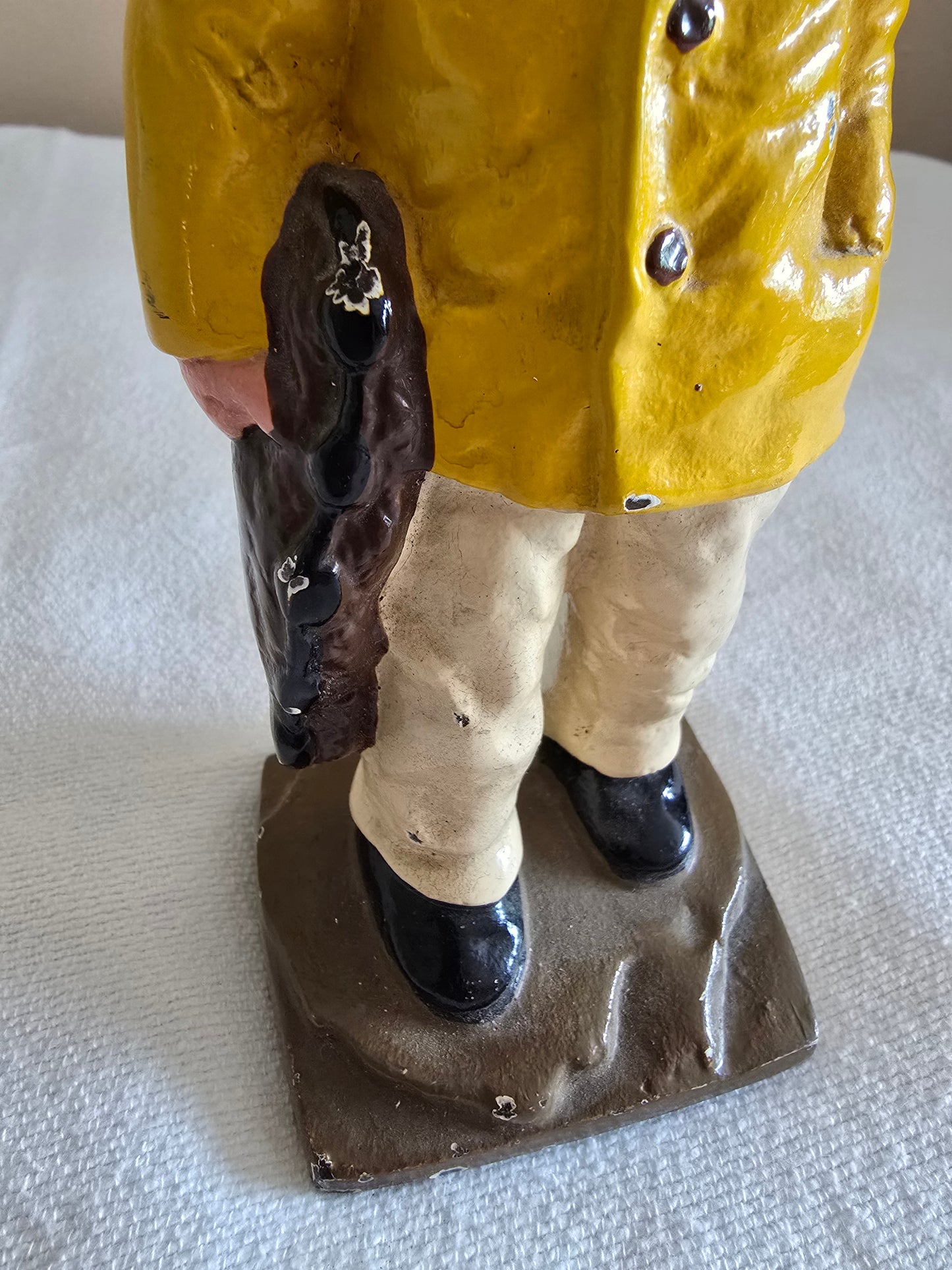 Vintage "Old Salt" Fisherman Cast Iron Bookend Doorstop Heavy