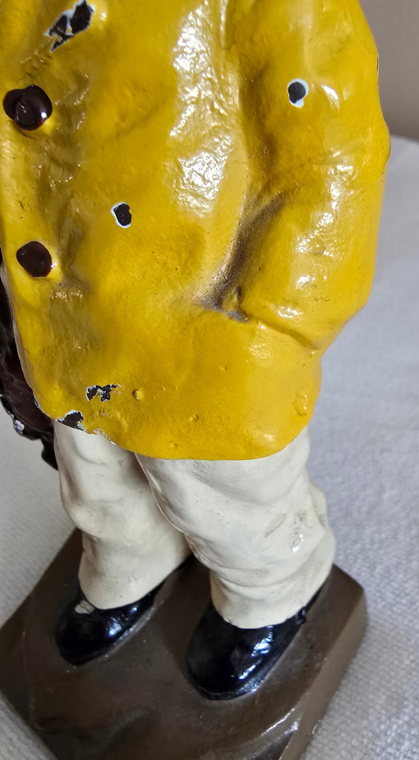 Vintage "Old Salt" Fisherman Cast Iron Bookend Doorstop Heavy
