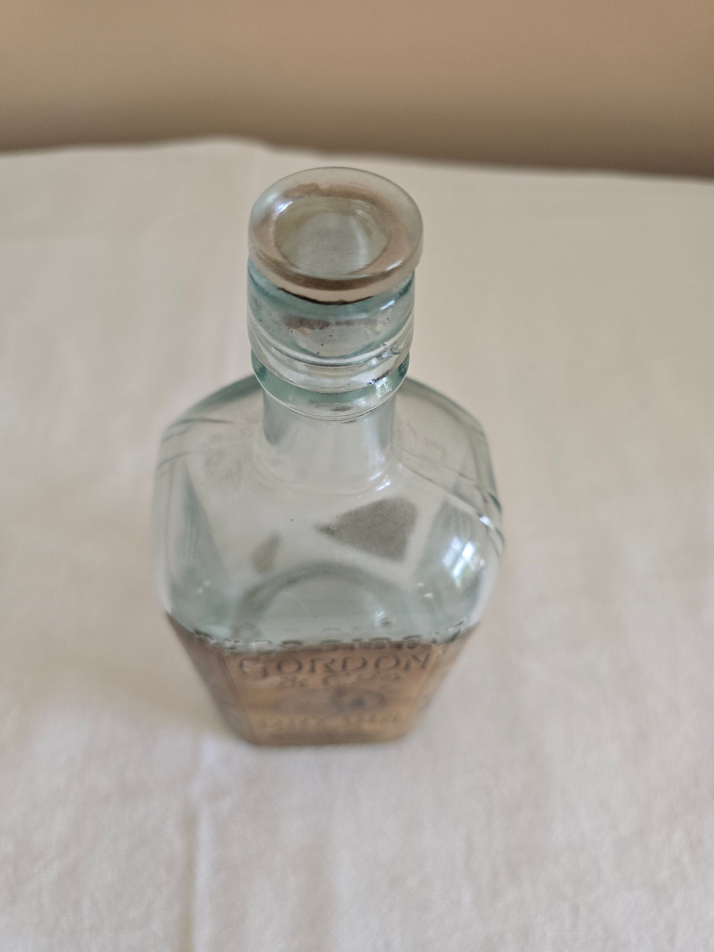 Antique Gordon & Co Dry Gin Liquor Glass Bottle with Glass Cork London England