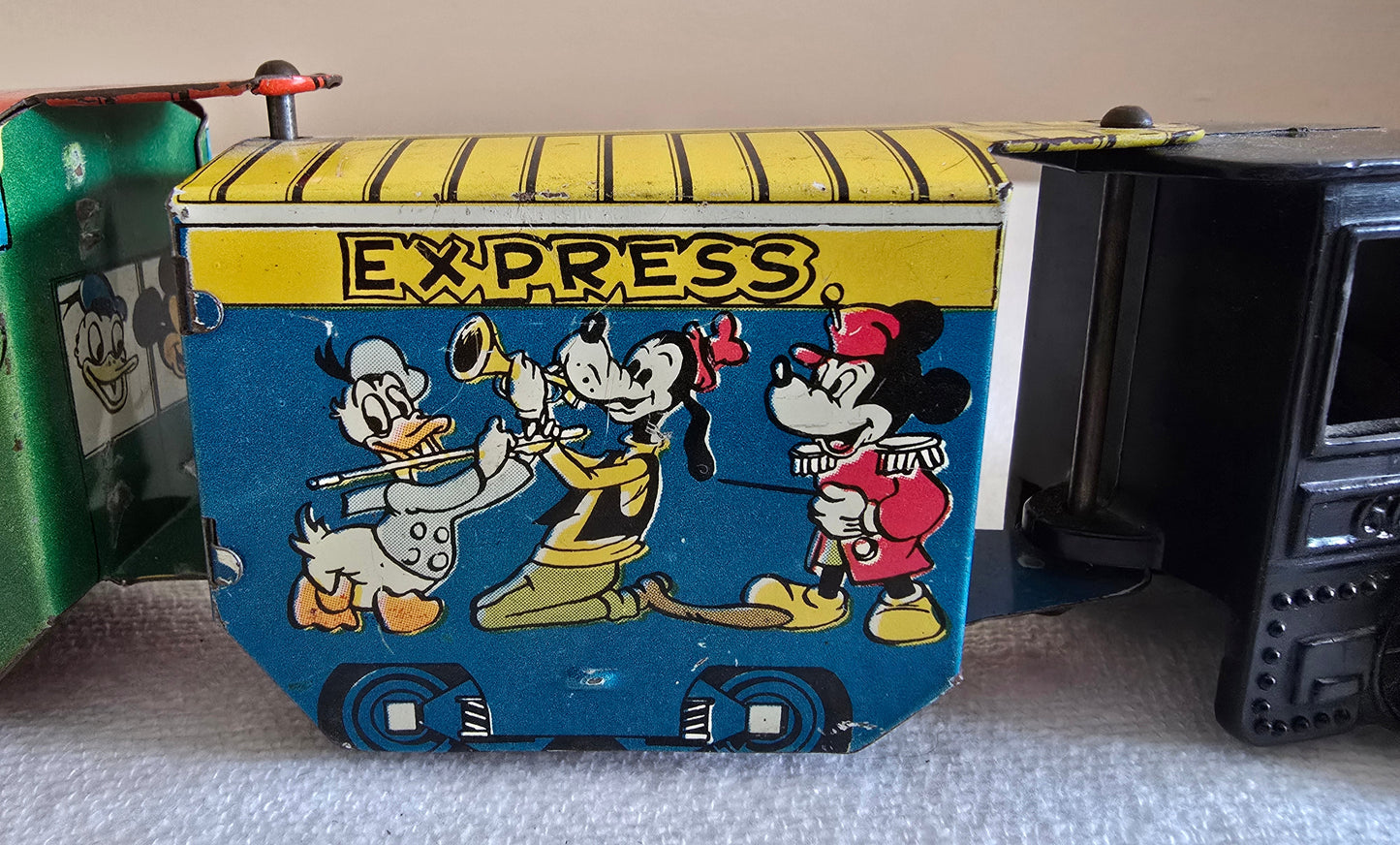 Vintage Marx Casey Jr Disneyland Express Tin Litho Windup Toy Train Walt Disney 1950's