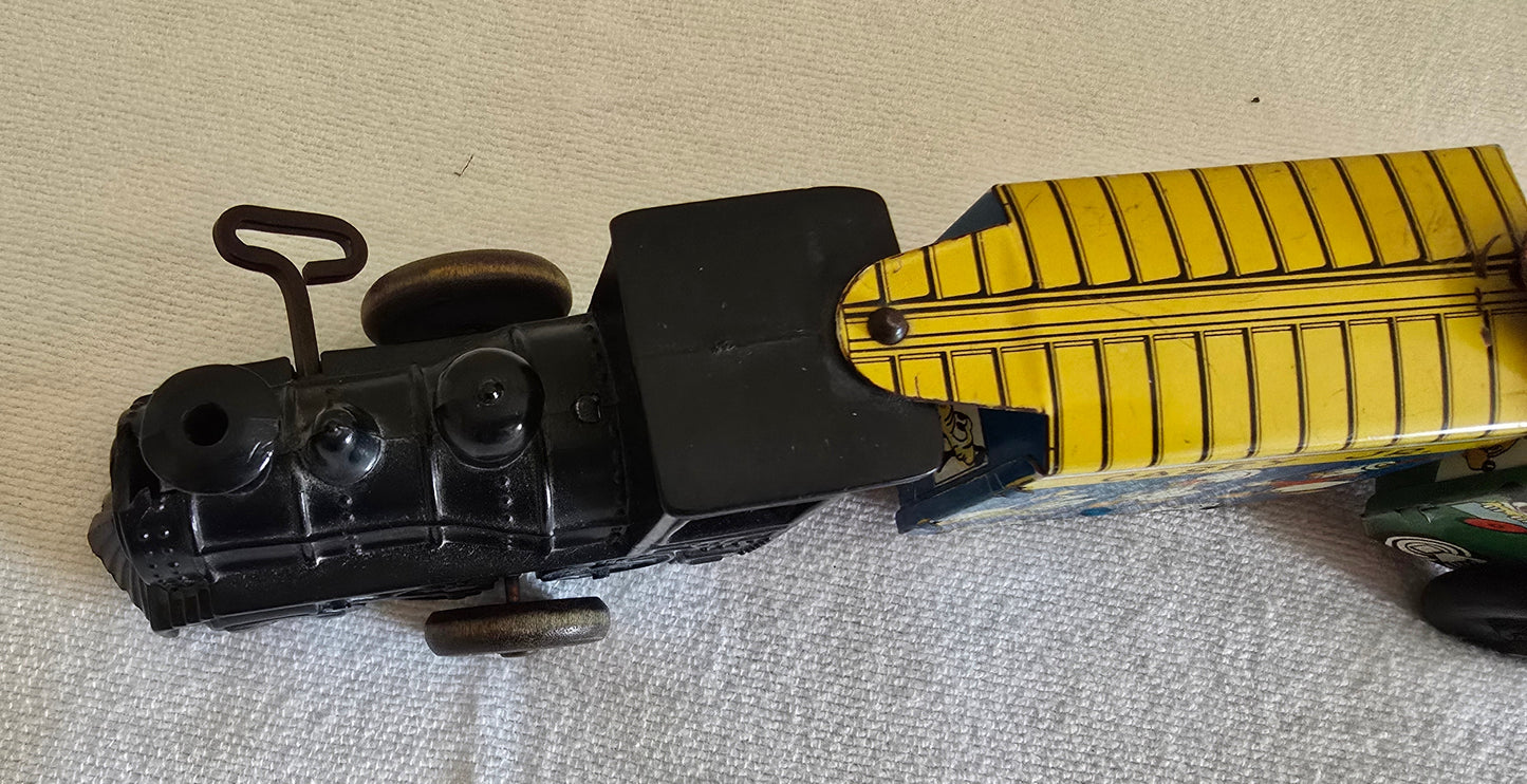 Vintage Marx Casey Jr Disneyland Express Tin Litho Windup Toy Train Walt Disney 1950's
