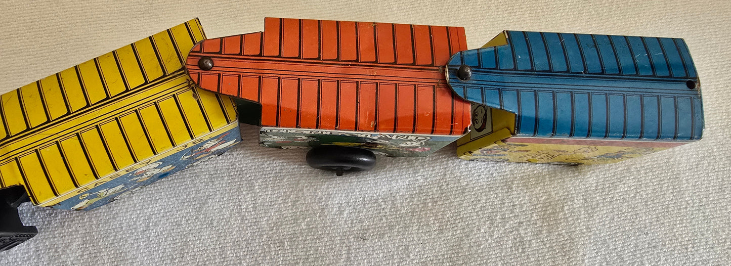 Vintage Marx Casey Jr Disneyland Express Tin Litho Windup Toy Train Walt Disney 1950's