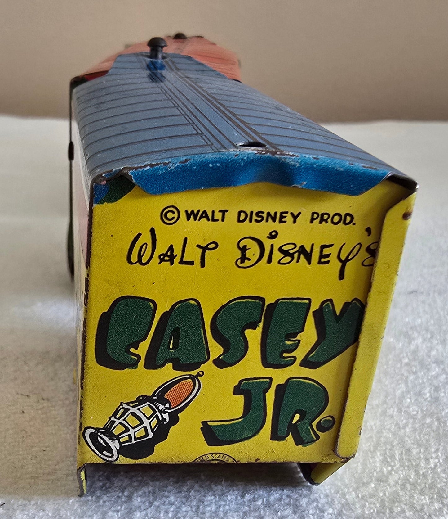 Vintage Marx Casey Jr Disneyland Express Tin Litho Windup Toy Train Walt Disney 1950's
