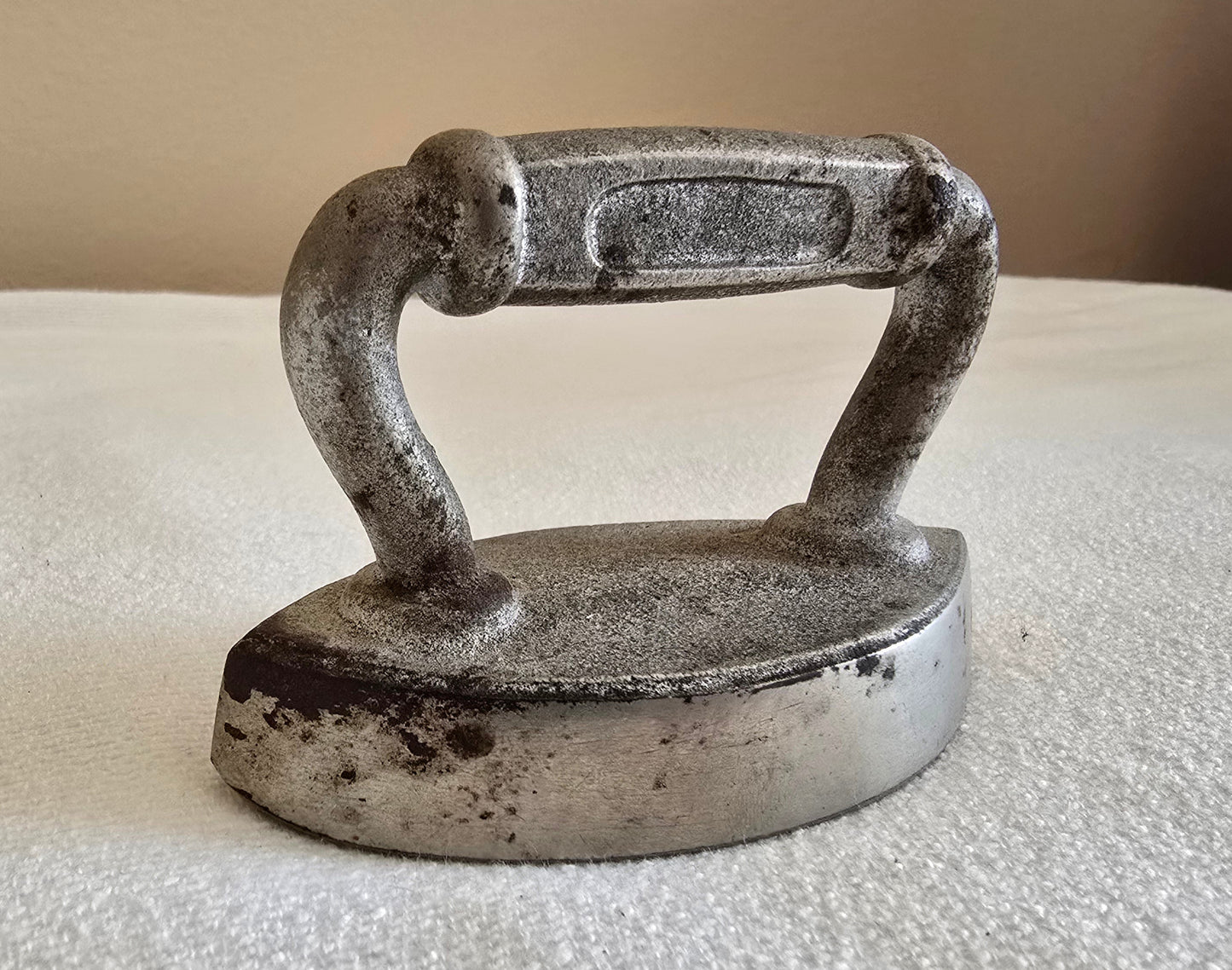 Vintage Small Salesman Sample Doll Toy Sad Iron