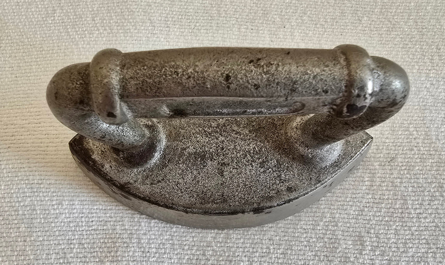 Vintage Small Salesman Sample Doll Toy Sad Iron