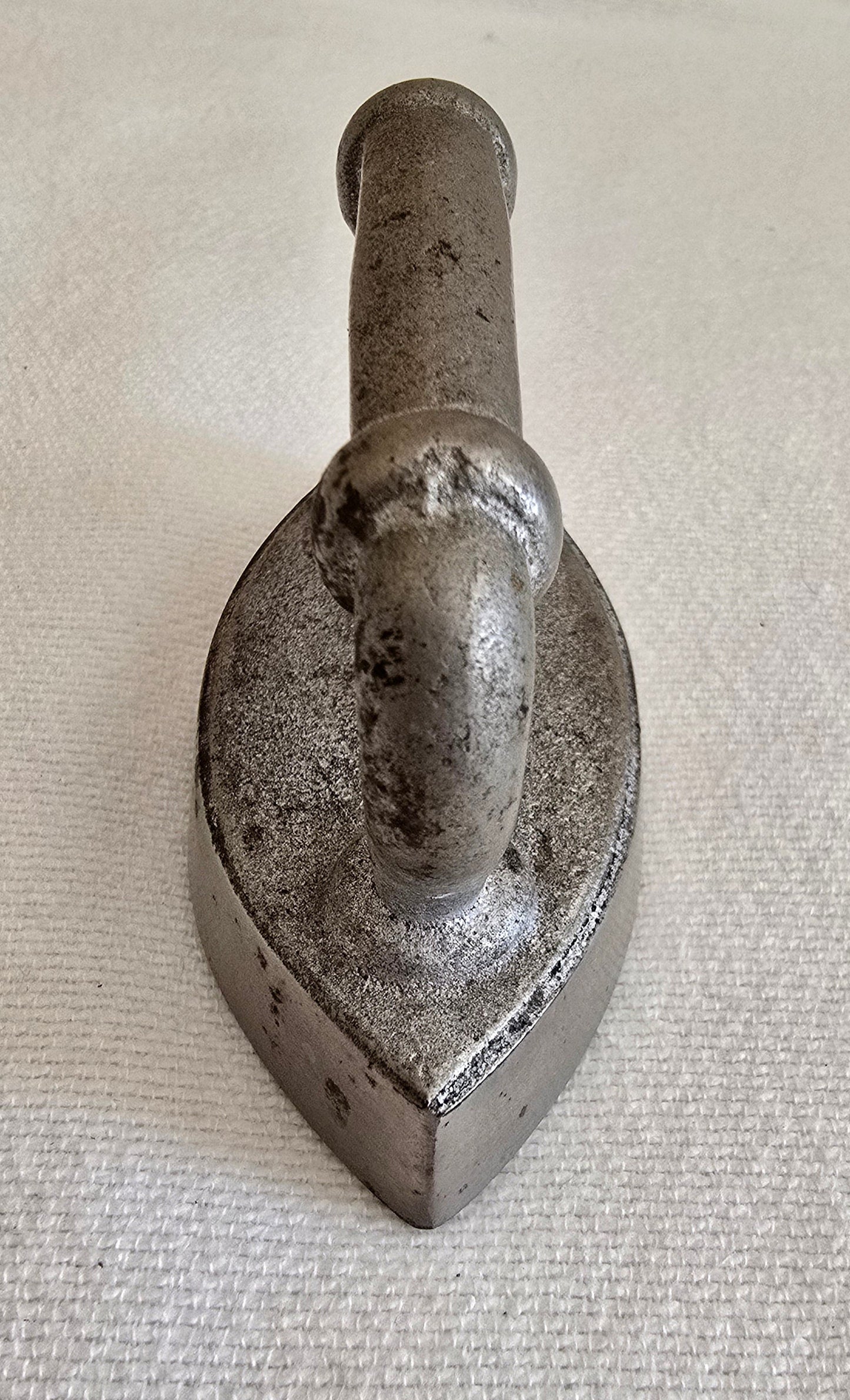 Vintage Small Salesman Sample Doll Toy Sad Iron