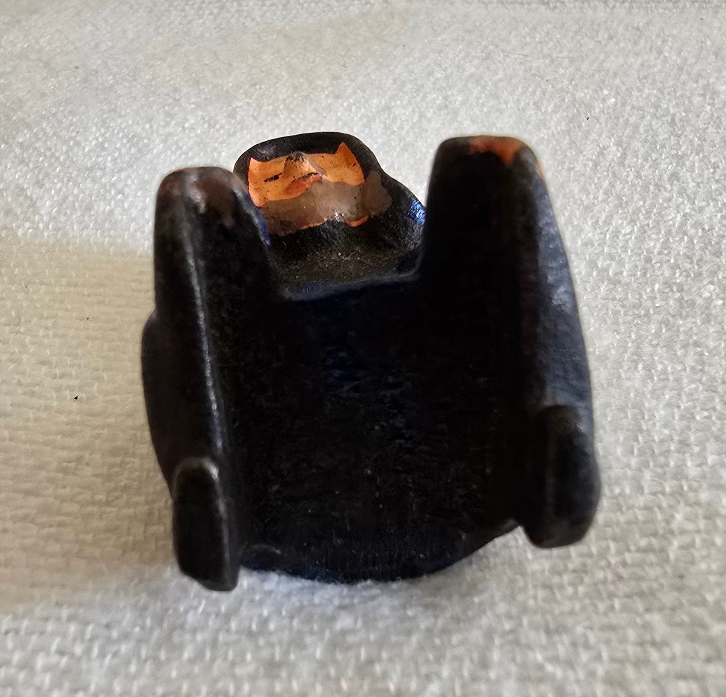 Vintage Cast Iron Amish Boy and Girl on Sled Toy Figurine