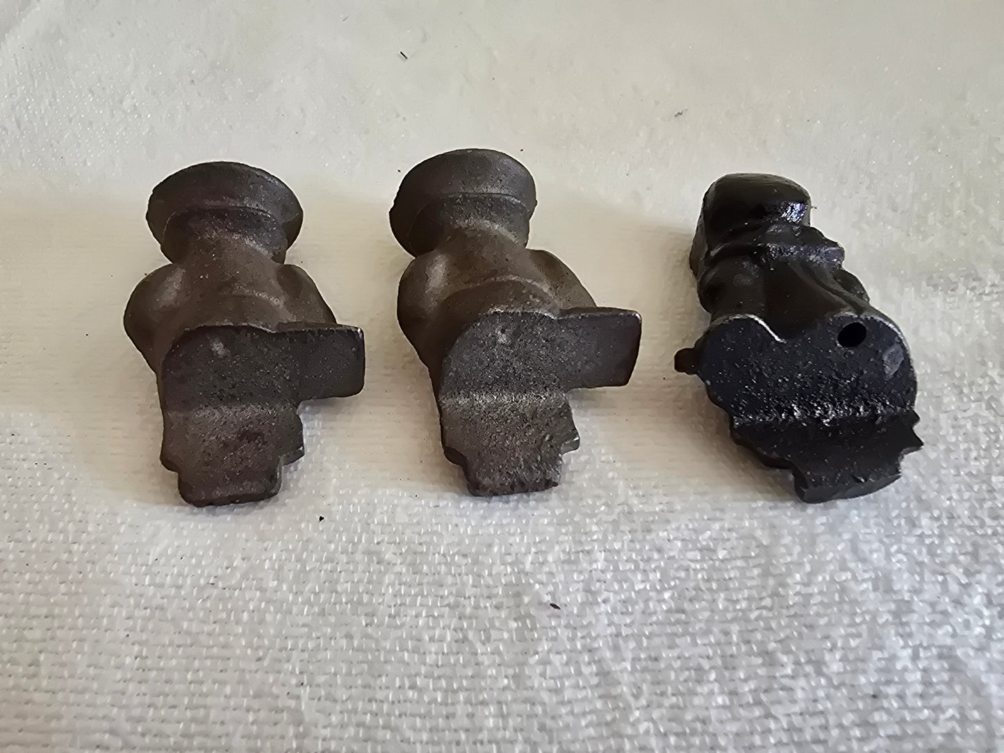 Vintage Set of 3 Cast Iron Pewter Amish Shelf Sitters