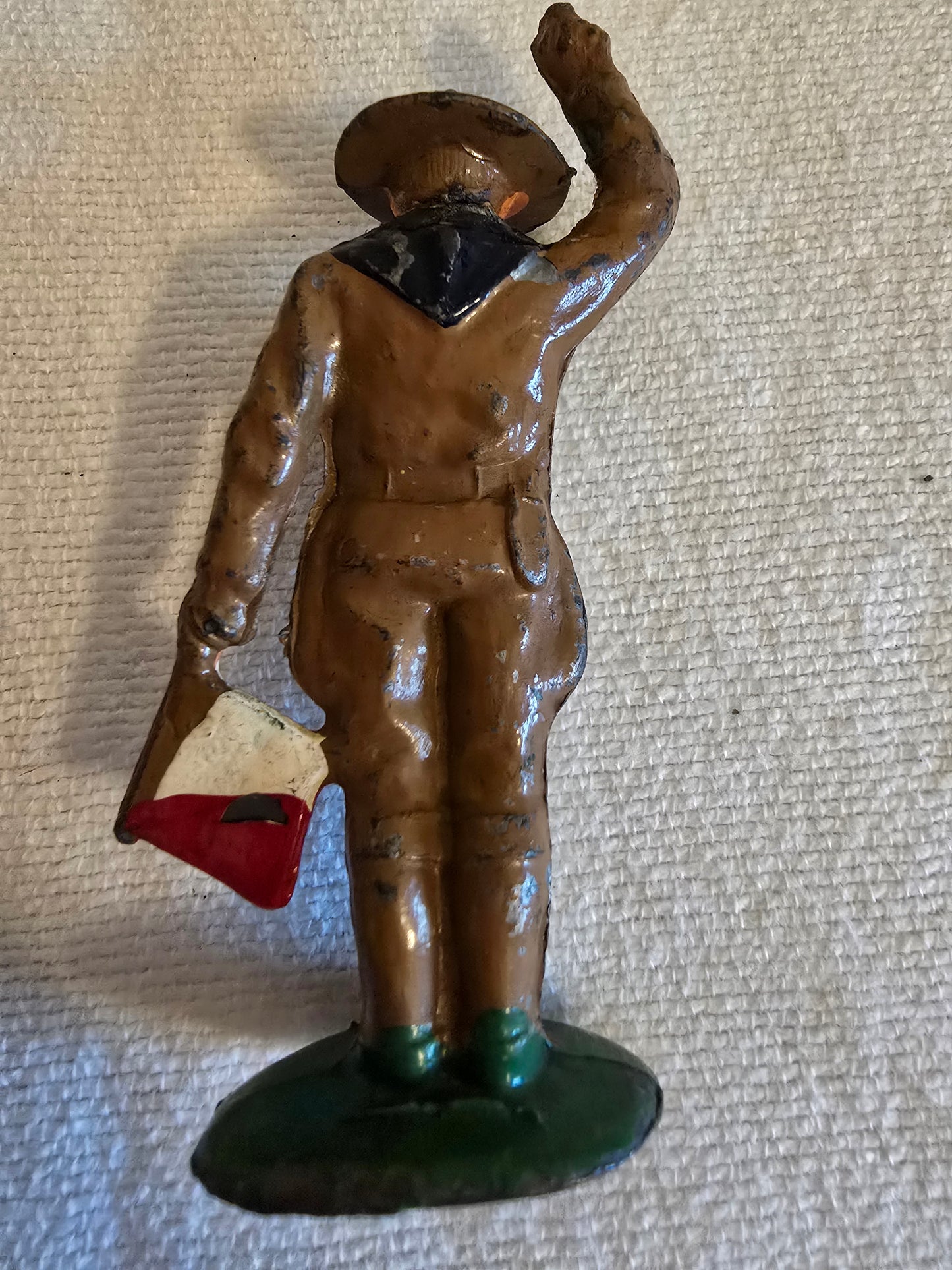 Vintage Manoil Barclay Lead Toy Boy Scout Figurine with Flag #803