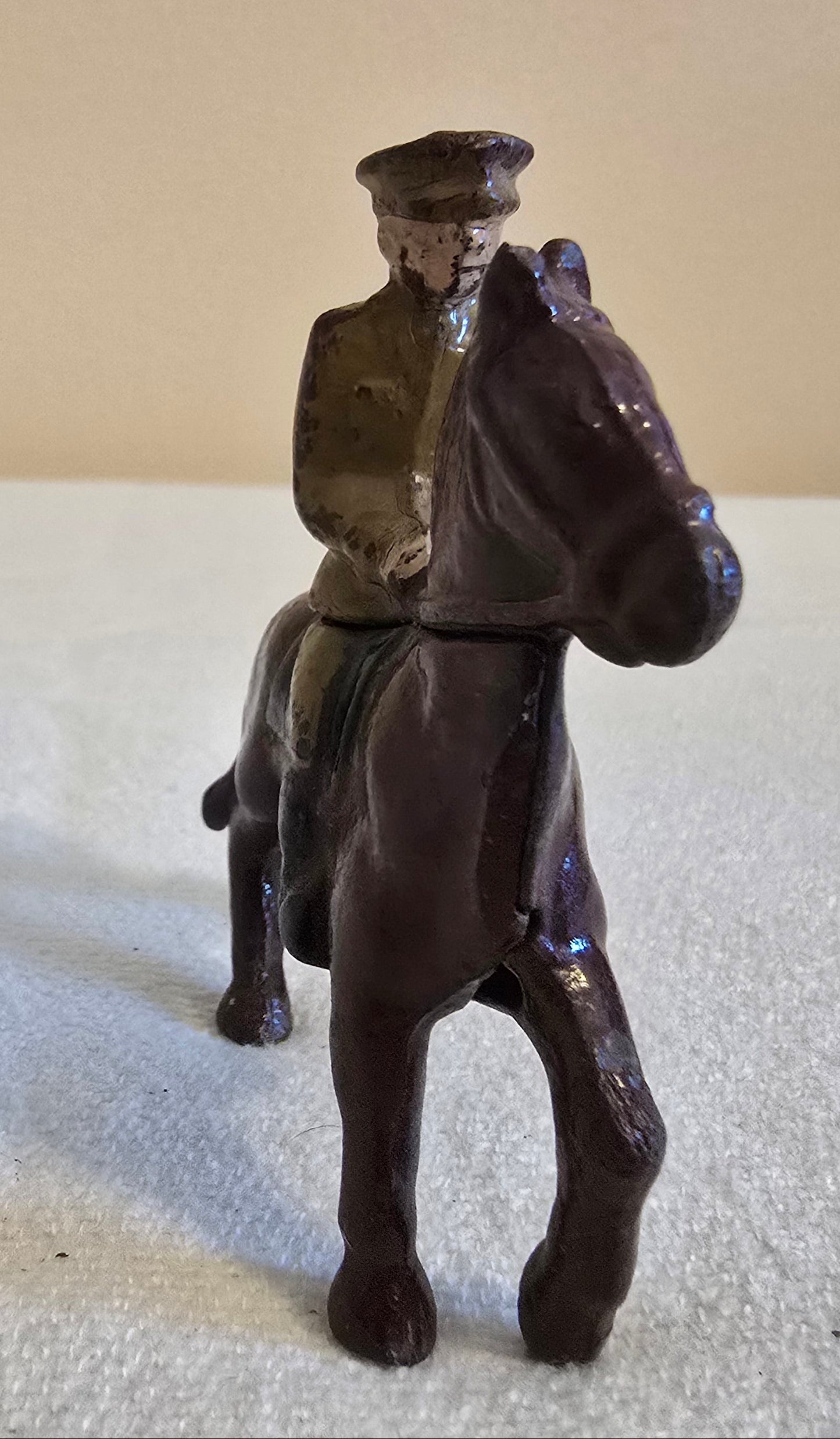 Vintage Manoil Barclay Lead Toy Soldier on Horse Cavalry Officer