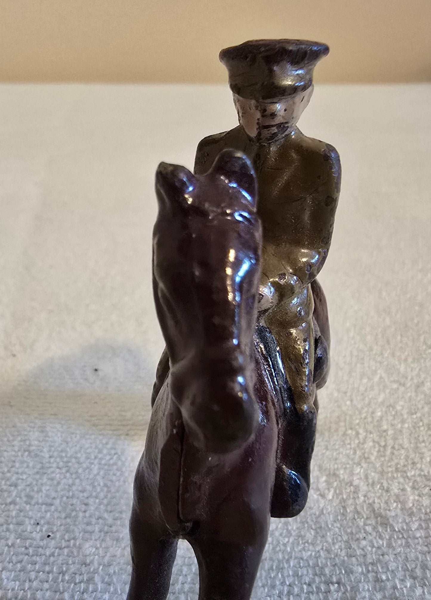 Vintage Manoil Barclay Lead Toy Soldier on Horse Cavalry Officer