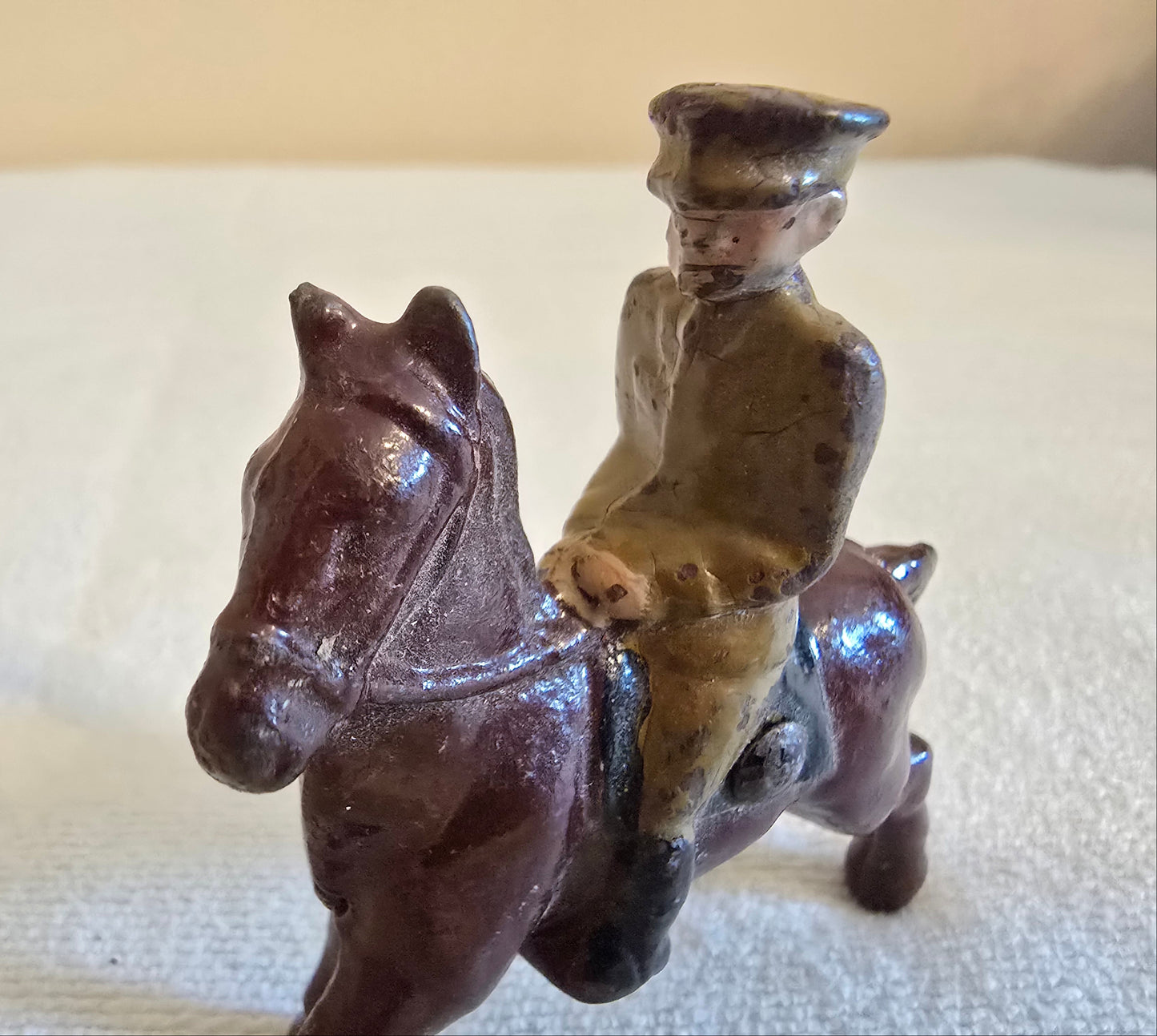 Vintage Manoil Barclay Lead Toy Soldier on Horse Cavalry Officer