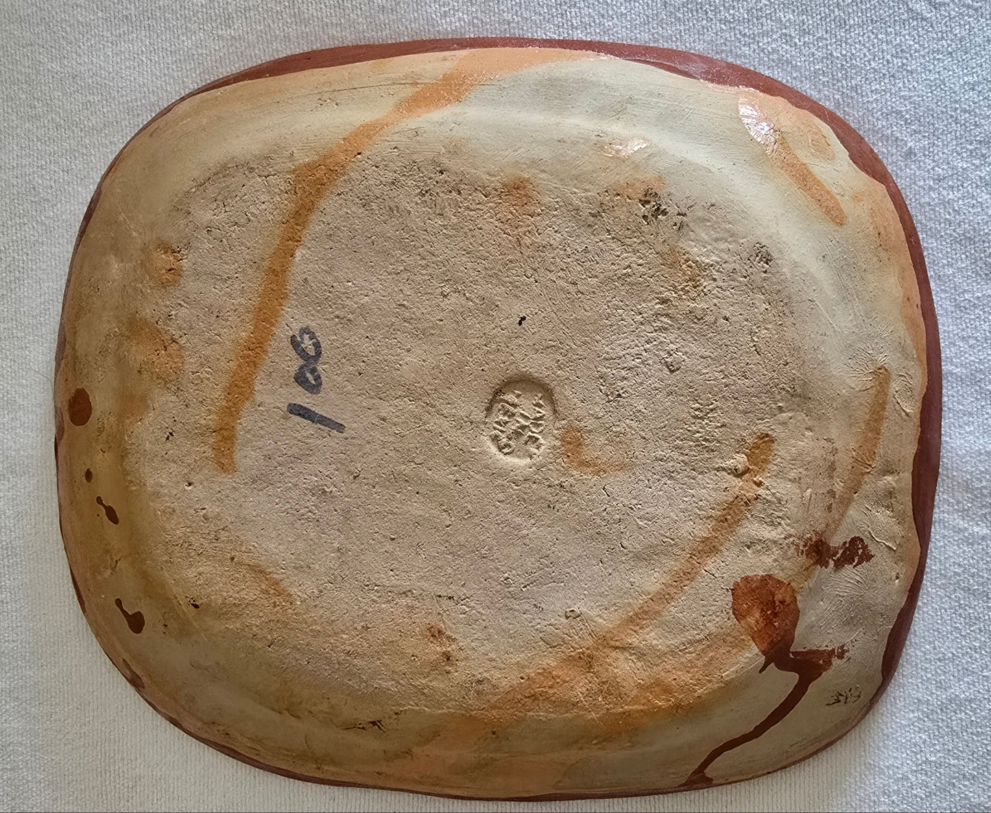 Vintage Redware Tlaqueplaque Pottery Set of 2 Platters and Bowl Made in Mexico