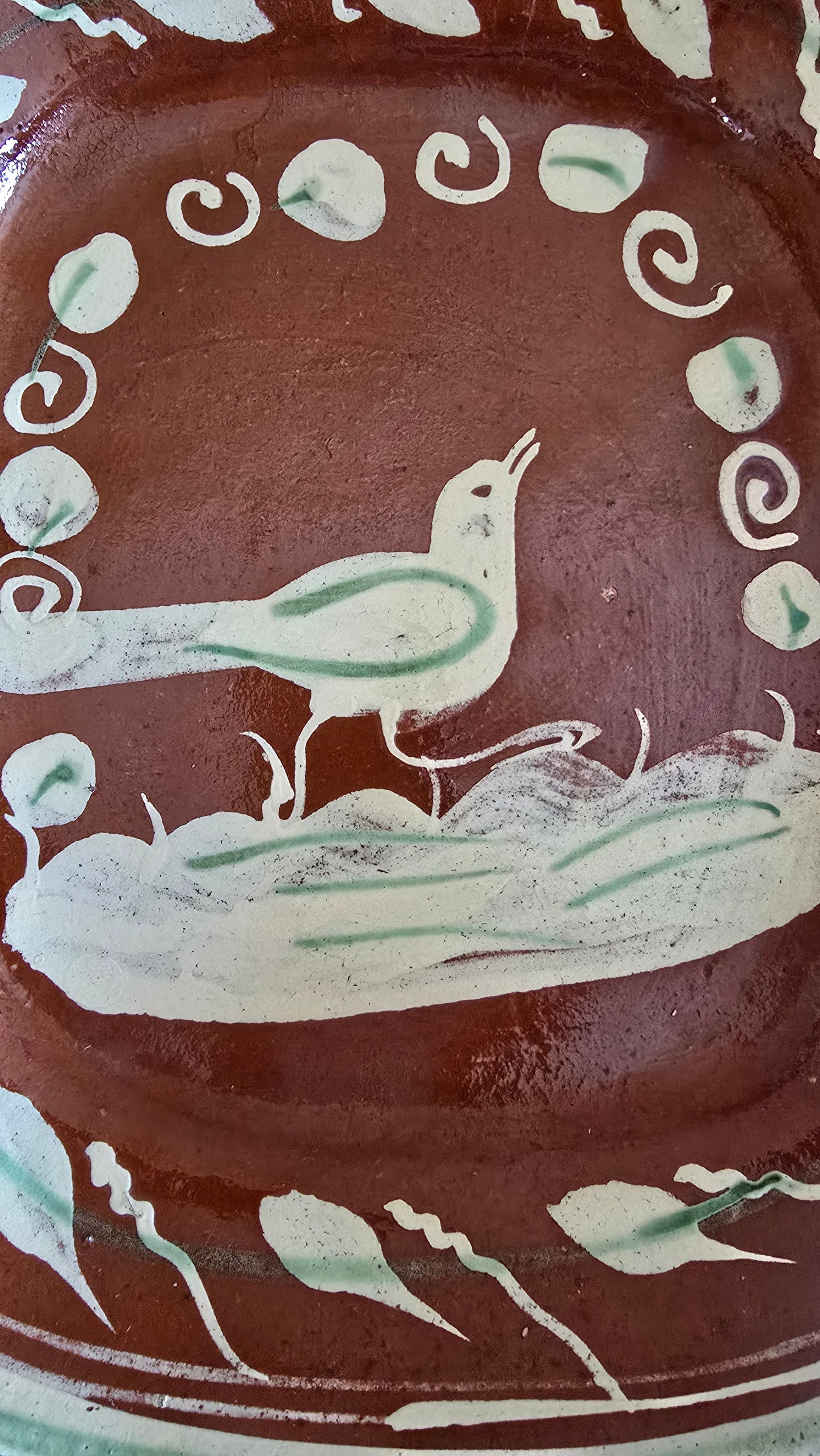 Vintage Redware Tlaqueplaque Pottery Set of 2 Platters and Bowl Made in Mexico