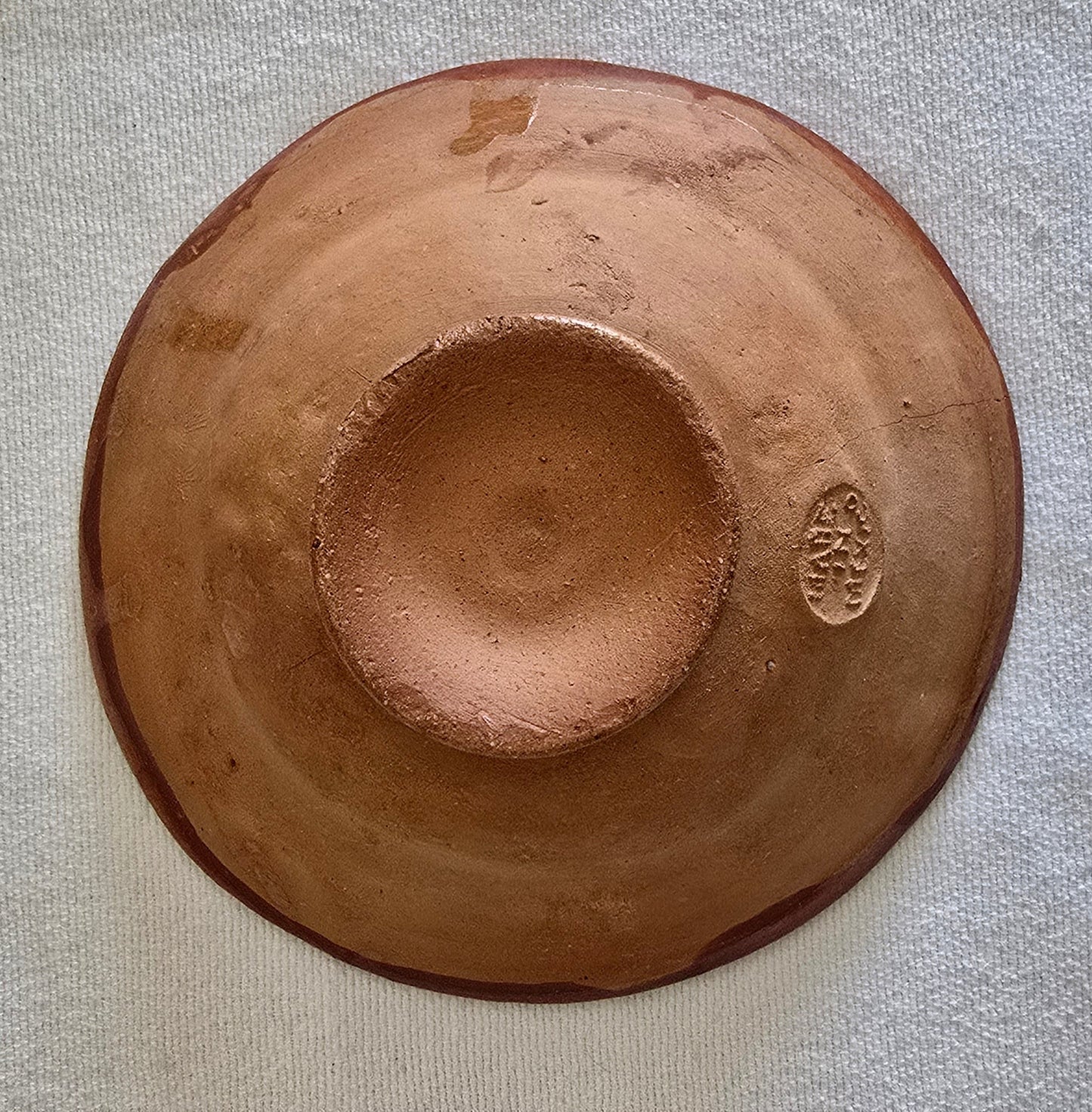 Vintage Redware Tlaqueplaque Pottery Set of 2 Platters and Bowl Made in Mexico