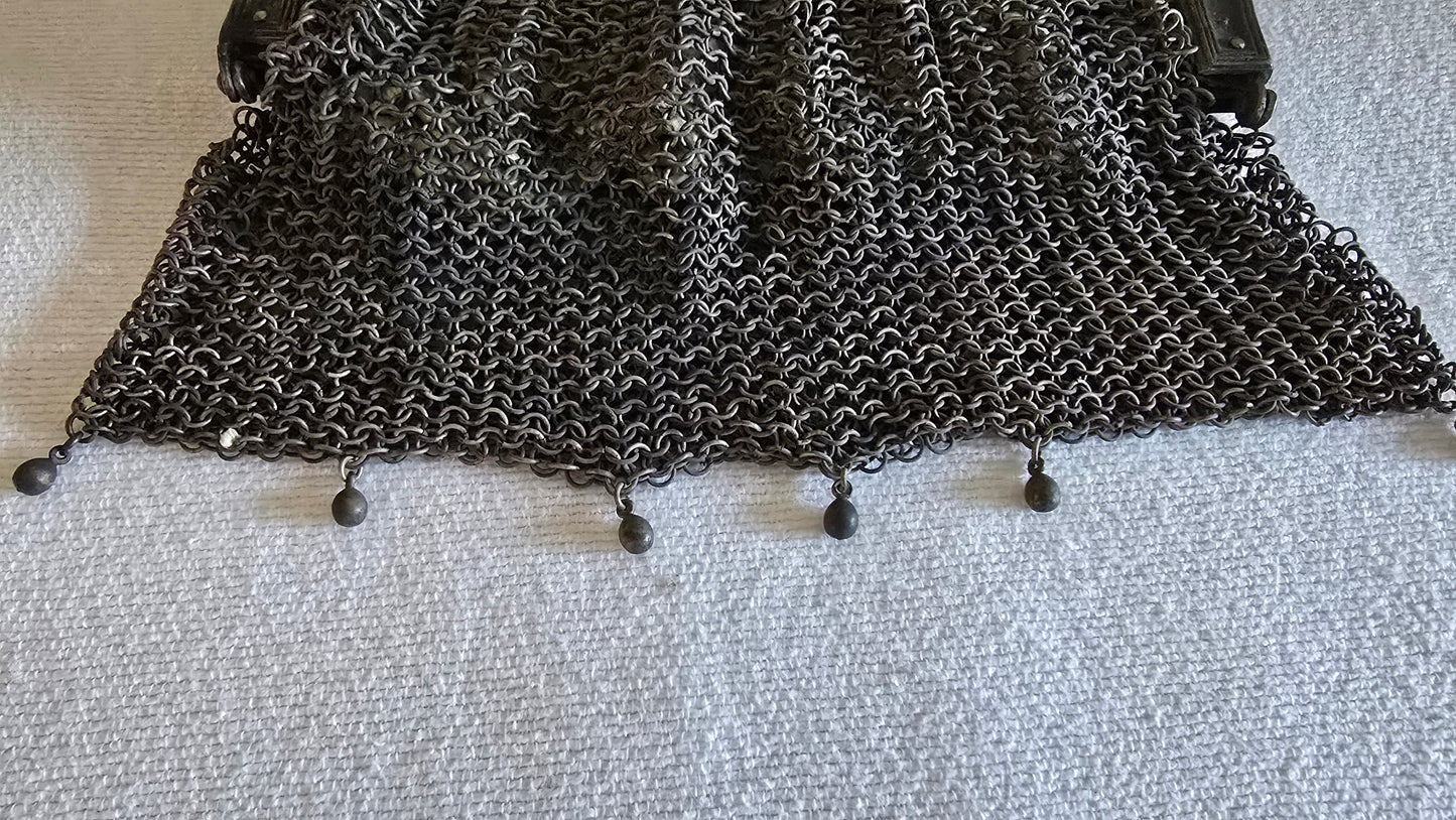 Vintage German Silver Chain Mesh Purse Handbag