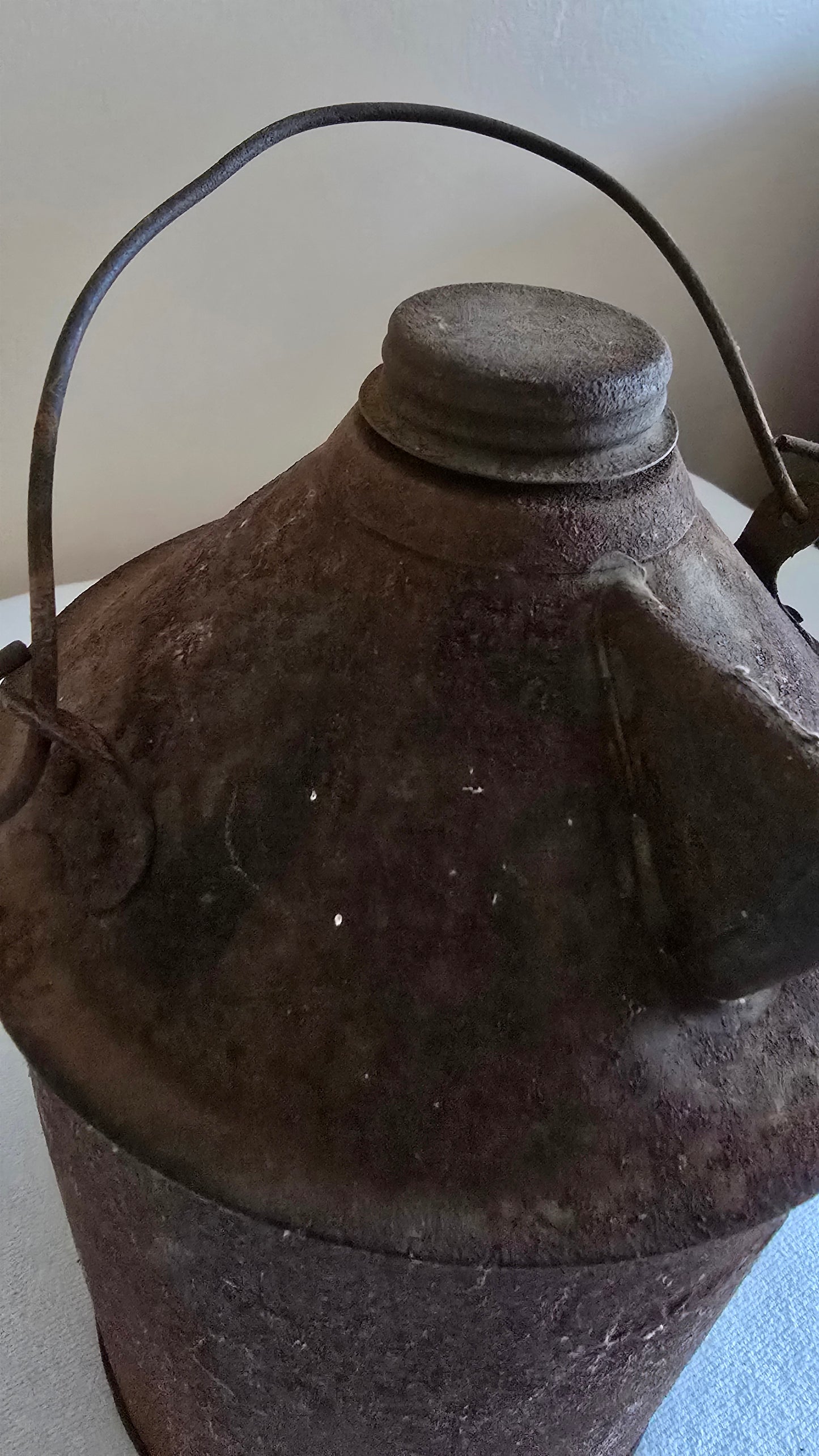 Vintage LVRR Lehigh Valley Railroad Metal Oil Can with Handle Lube Fill Can Tool