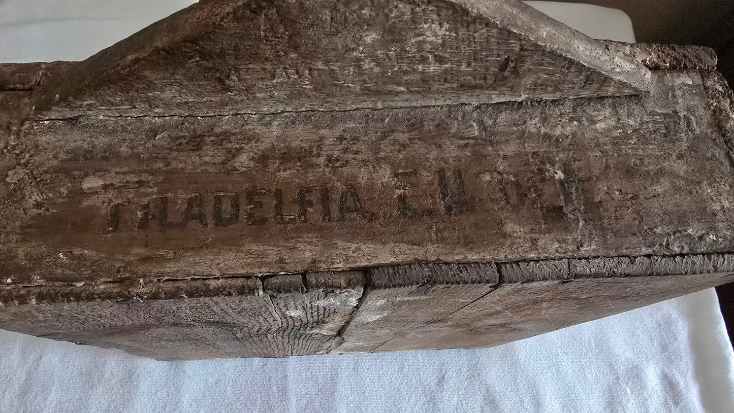 Antique Peruvian Retablo Religious Saints Carved Shrine Prayer Box Cabinet Filadelfia