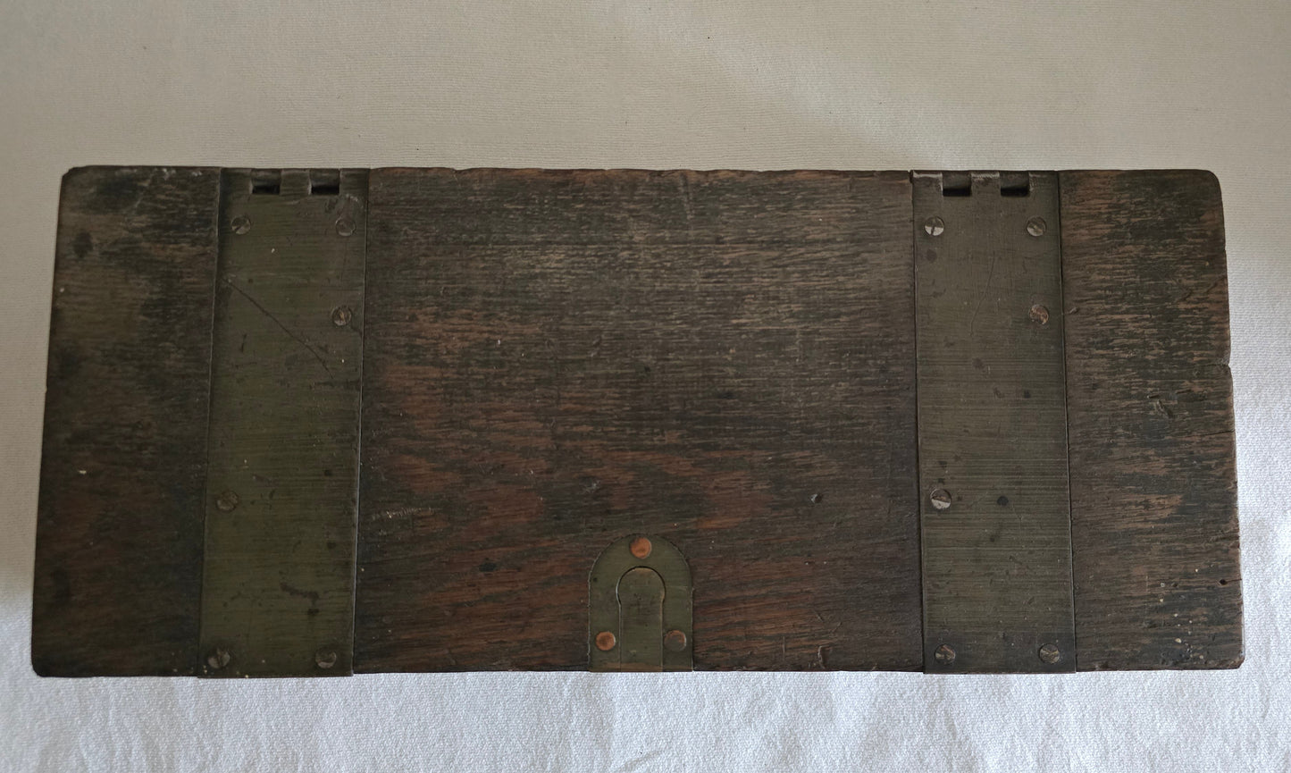 Antique WWI Ammo Box for US M1909 Benet-Mercie LMG Wood with Brass Hardware