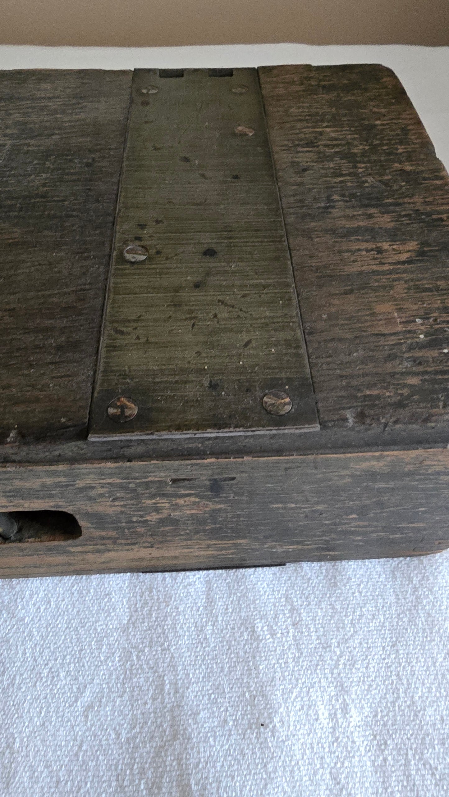 Antique WWI Ammo Box for US M1909 Benet-Mercie LMG Wood with Brass Hardware