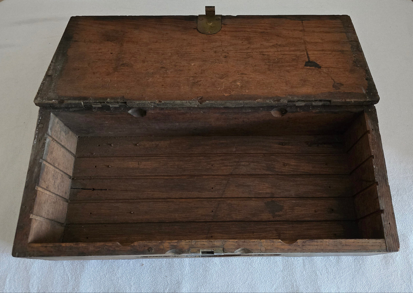 Antique WWI Ammo Box for US M1909 Benet-Mercie LMG Wood with Brass Hardware