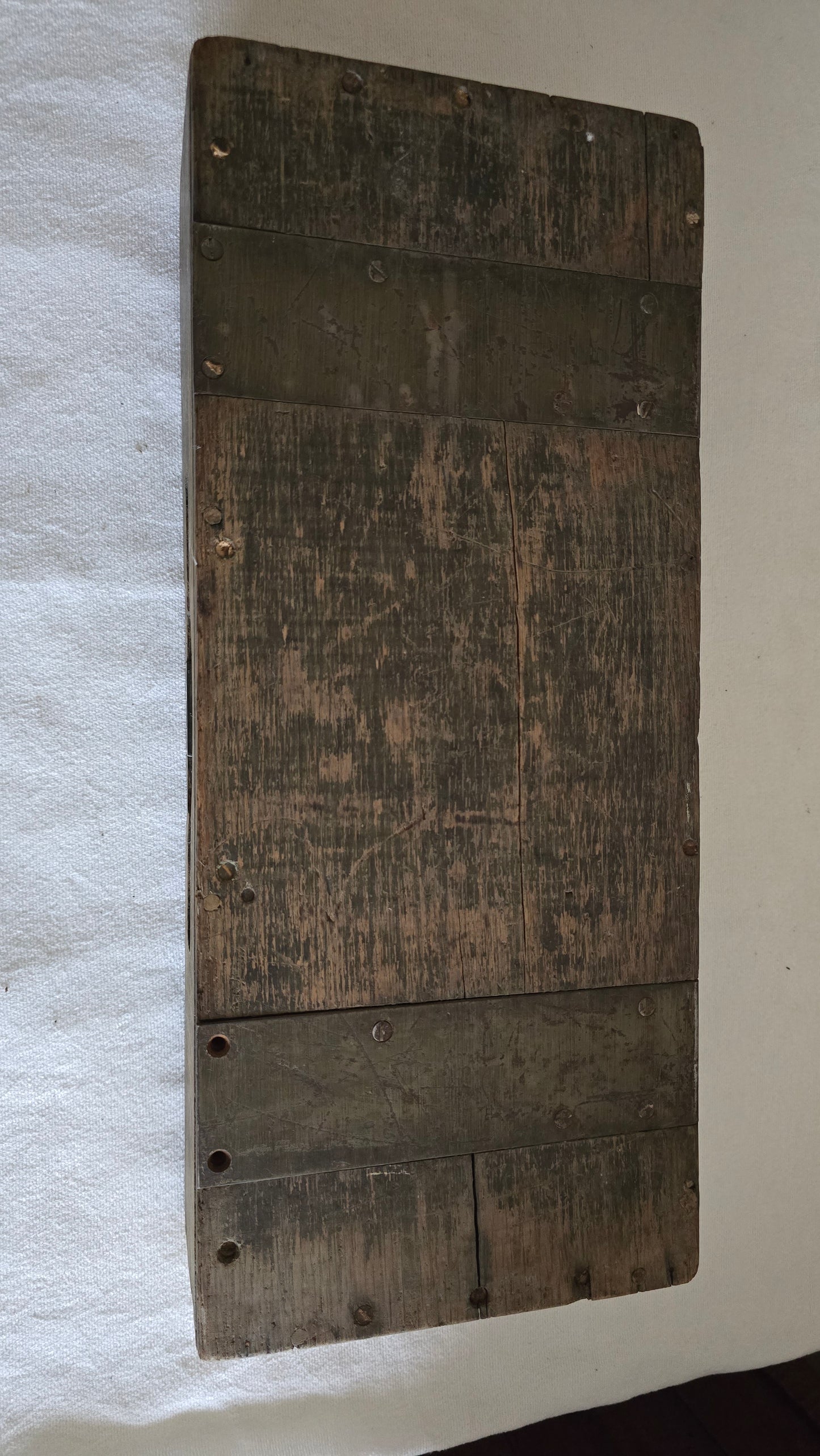 Antique WWI Ammo Box for US M1909 Benet-Mercie LMG Wood with Brass Hardware