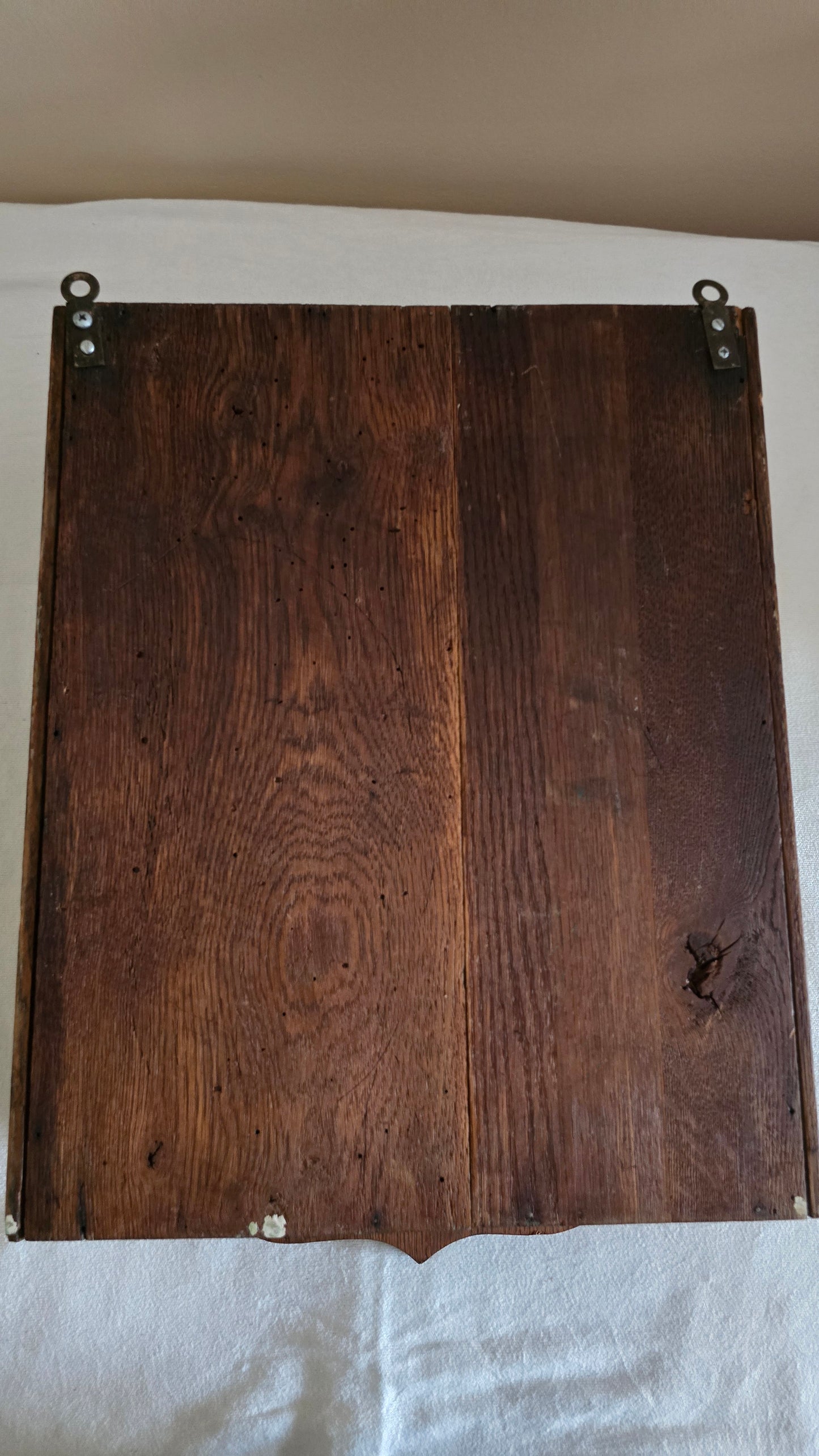 Vintage Solid Oak Medicine Cabinet with Mirror