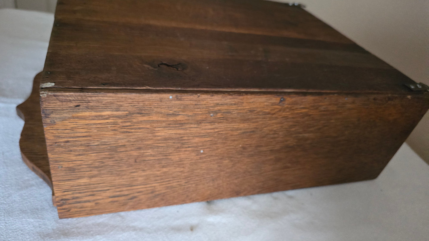 Vintage Solid Oak Medicine Cabinet with Mirror