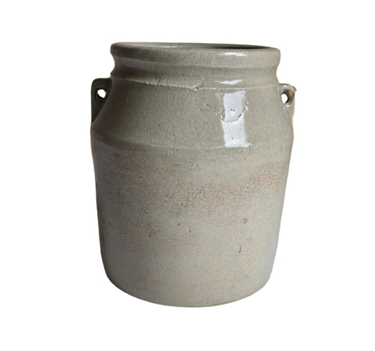 Antique Stoneware Crock Pottery Storage Butter Churn 6"