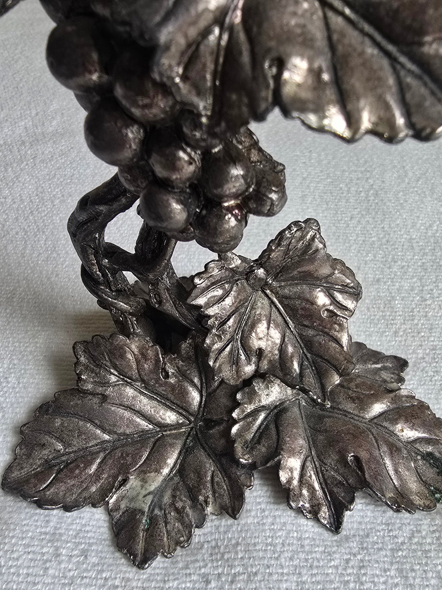 Vintage 1998 Arthur Court Grapevine Candlestick Candle Holder Silver