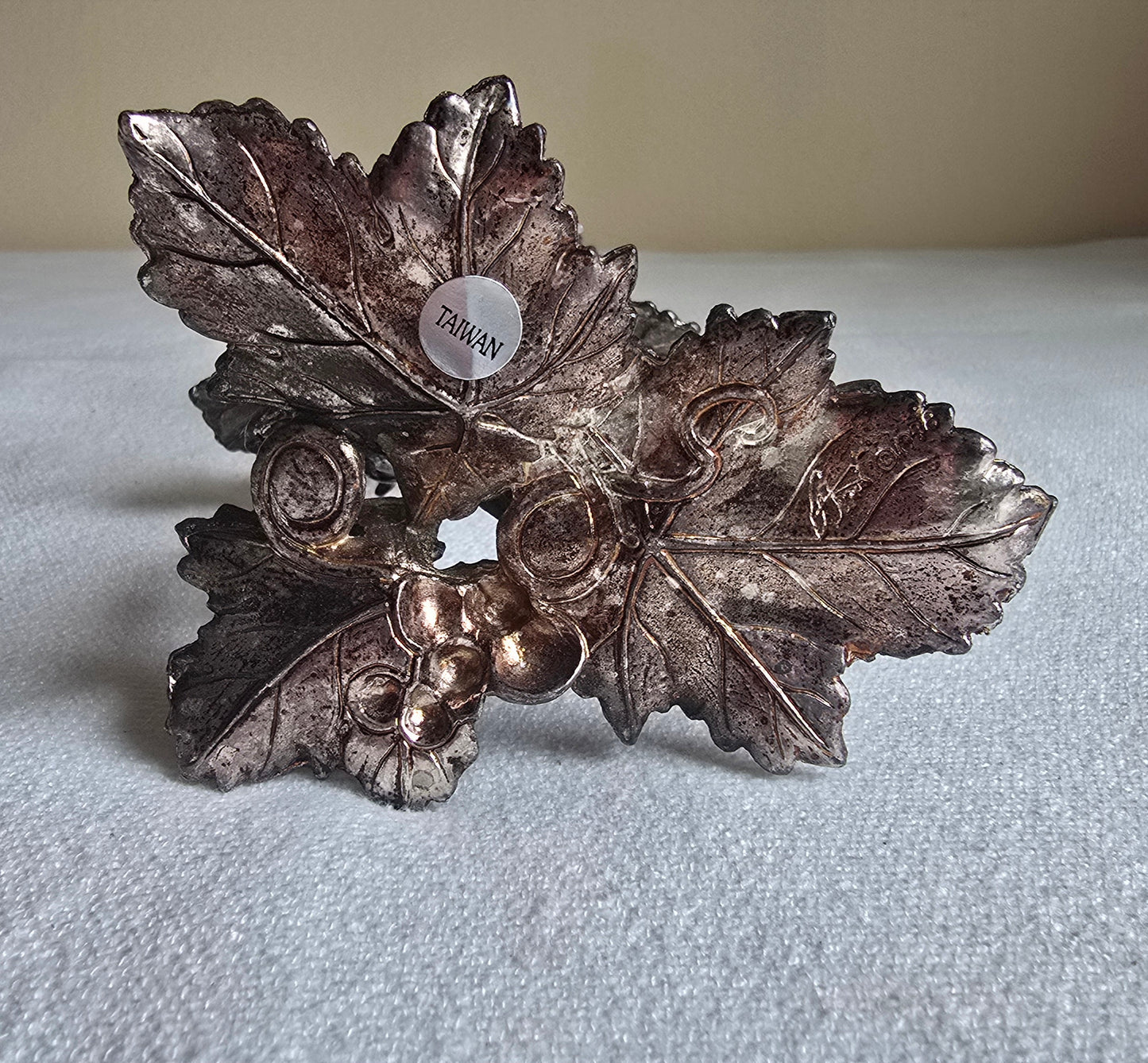 Vintage 1998 Arthur Court Grapevine Candlestick Candle Holder Silver
