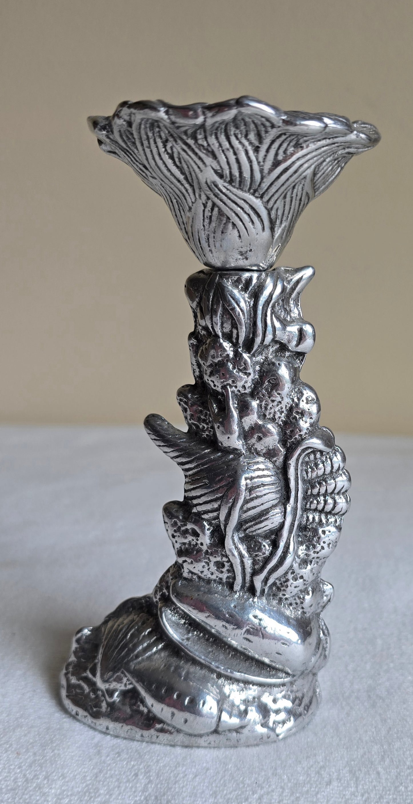 Vintage Arthur Court 1986 Seashell Shell Candlestick Candle Holder Silver