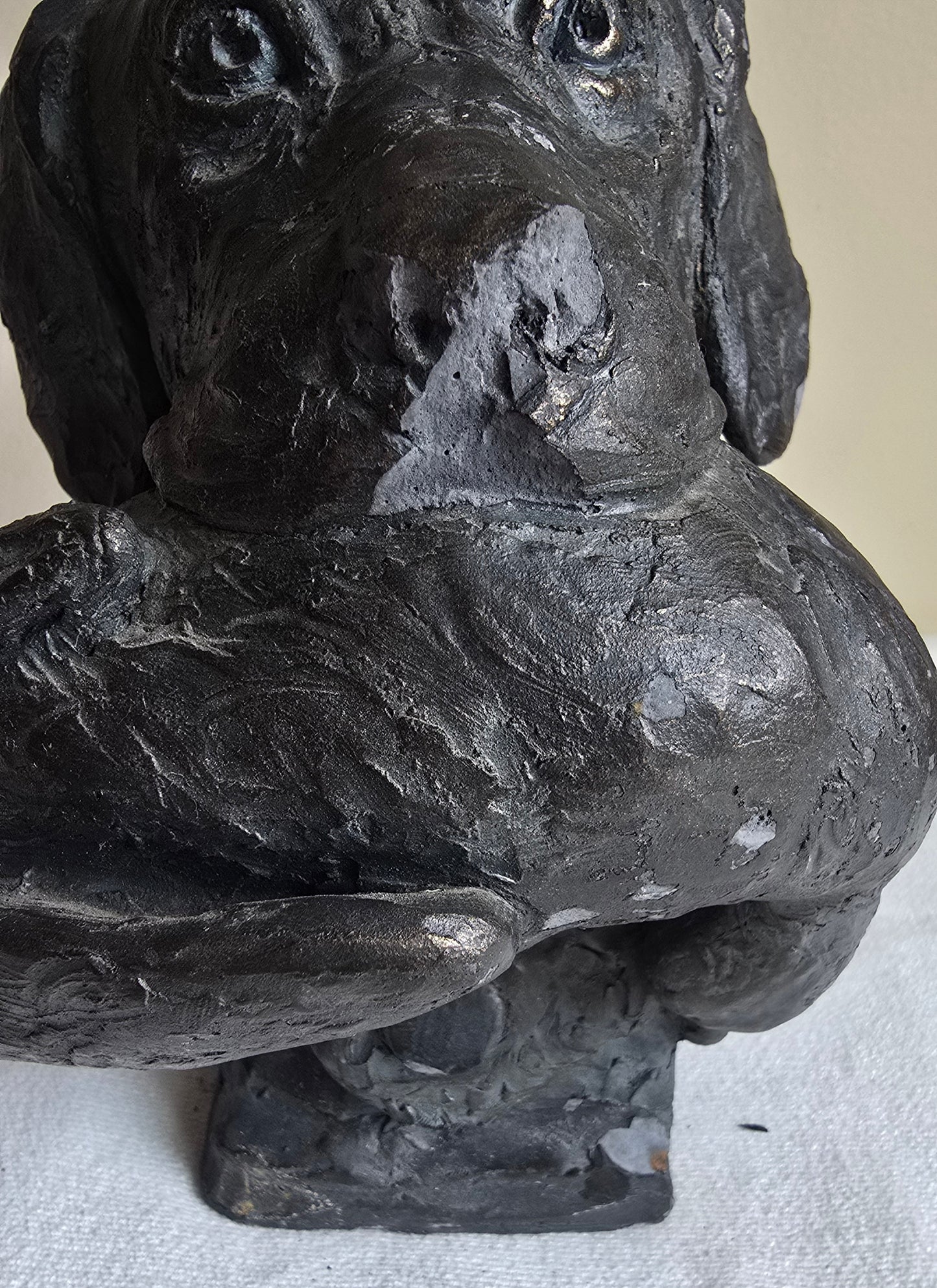 Vintage 1994 Eric Kaposta "Job Well Done" Bronze Sculpture Labrador Retriever with Duck Signed