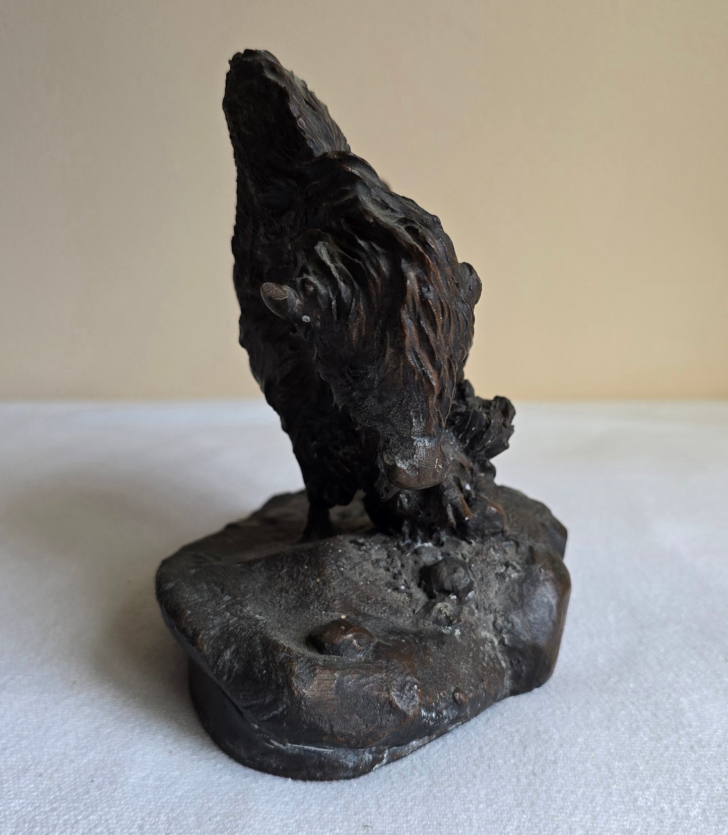 Vintage 1981 Ron Chapel "Thunder on the Plains" Bronze Sculpture Bison Buffalo